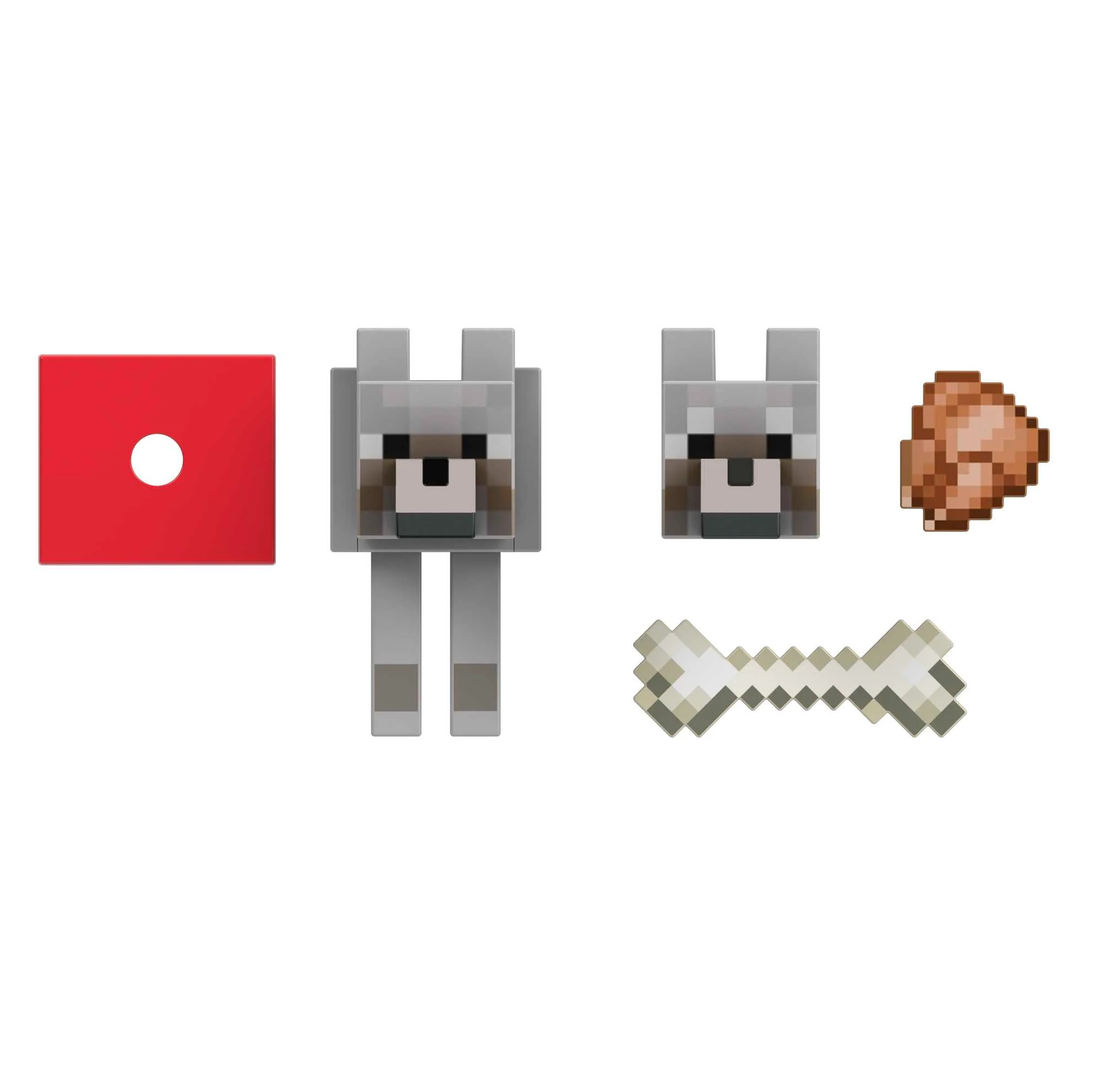 Minecraft-Loup-Figurine 14?Cm �� Collectionner Avec Accessoires