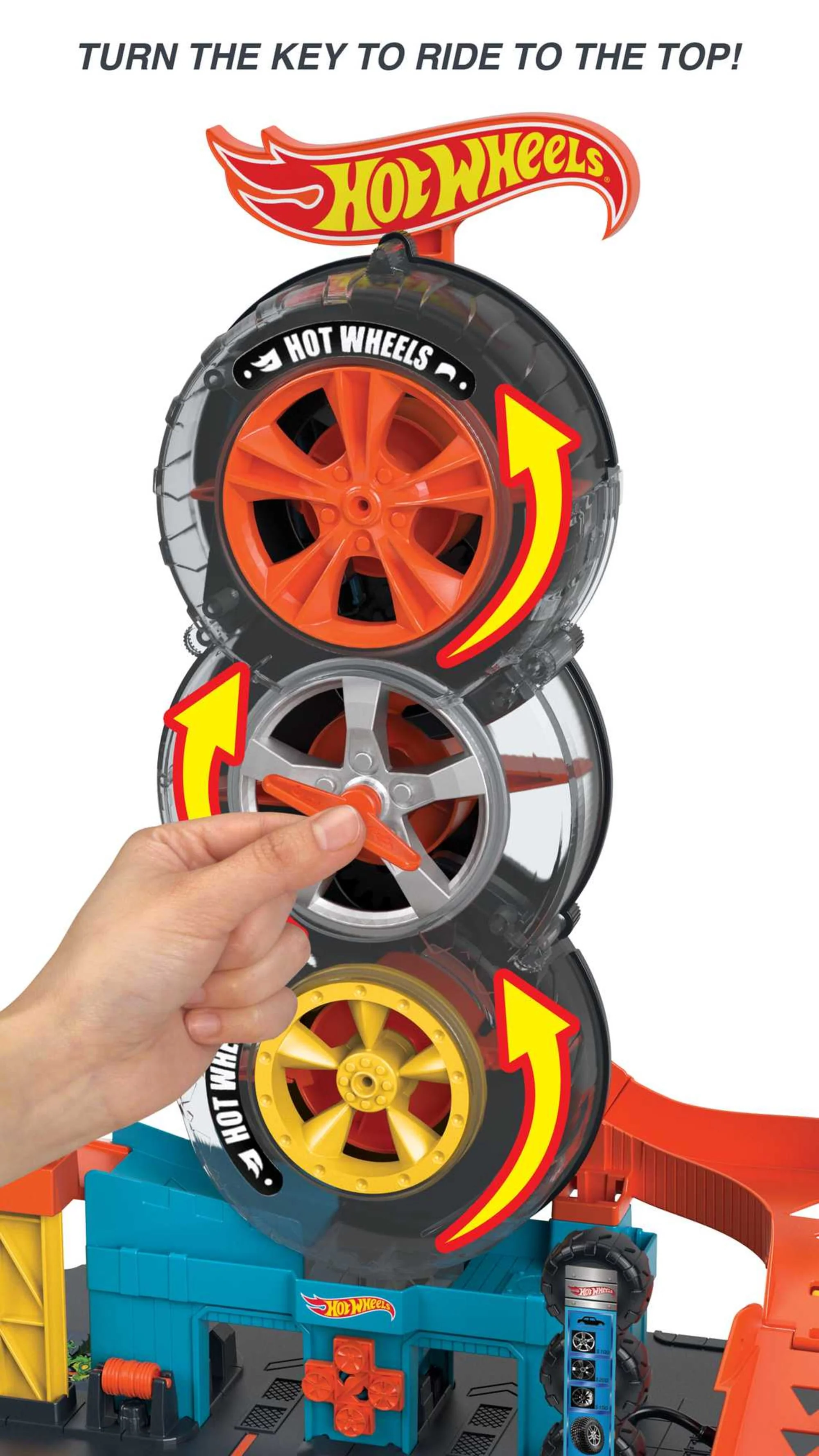 Hot Wheels City Super Twist Tire Shop Playset, Gift For Kids 4 To 8 Years Old