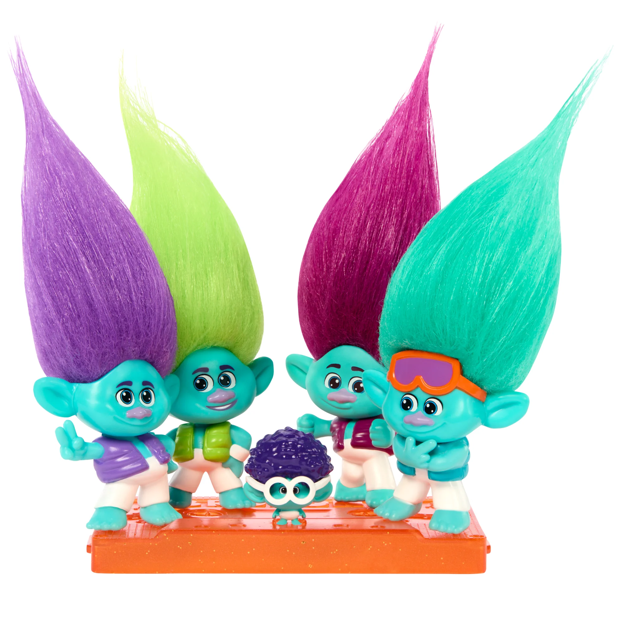 Dreamworks Trolls Band Together Brozone On Tour Small Dolls Set With Stand, Collectible Toy