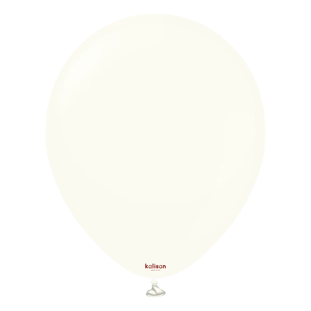 24 inch Kalisan Retro White Latex Balloons 2ct
