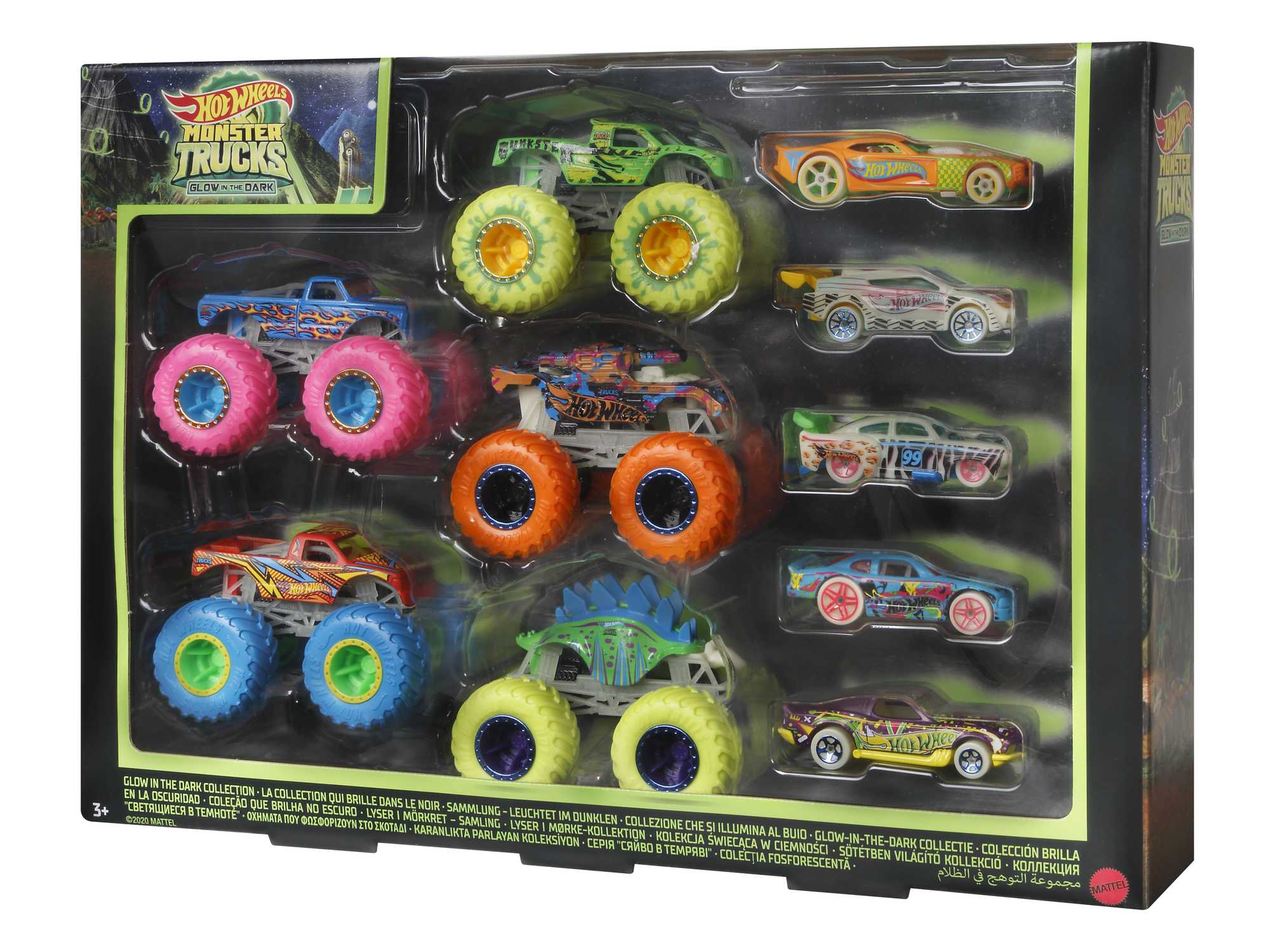 Hot Wheels Monster Trucks Coffret 10?V��hicules Phosphorescents