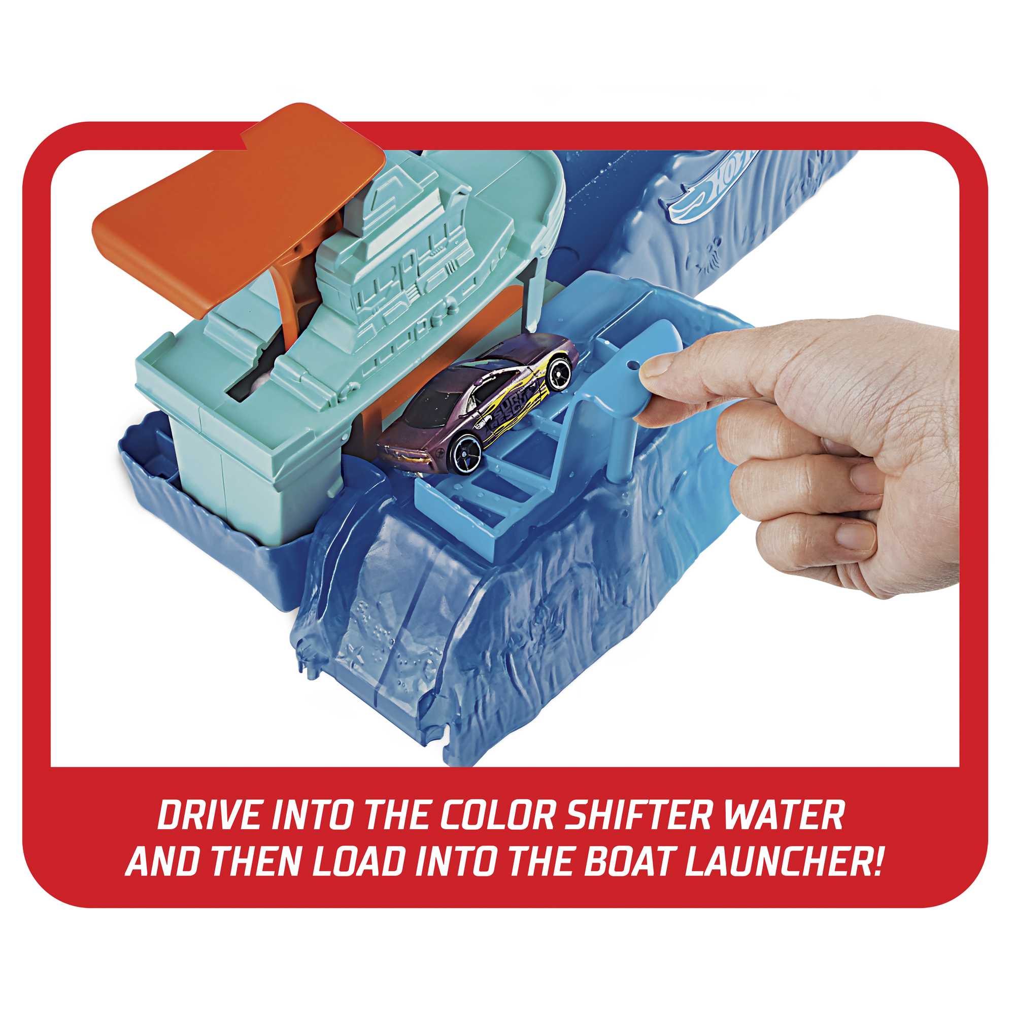 Hot Wheels City Color Shifter Shark Jump Play Set