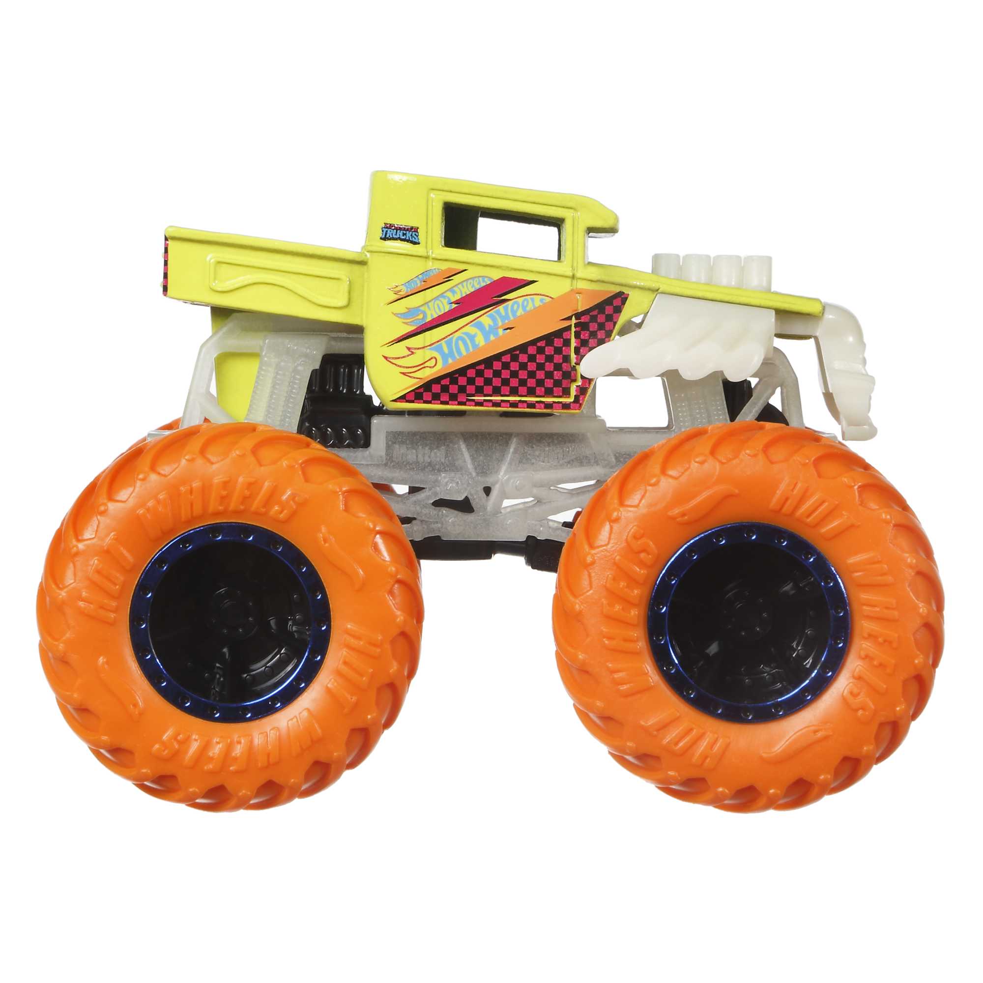 Hot Wheels Monster Trucks Ve��culo de Brinquedo Carro Surpresa Glow in The Dark Escala 1:64