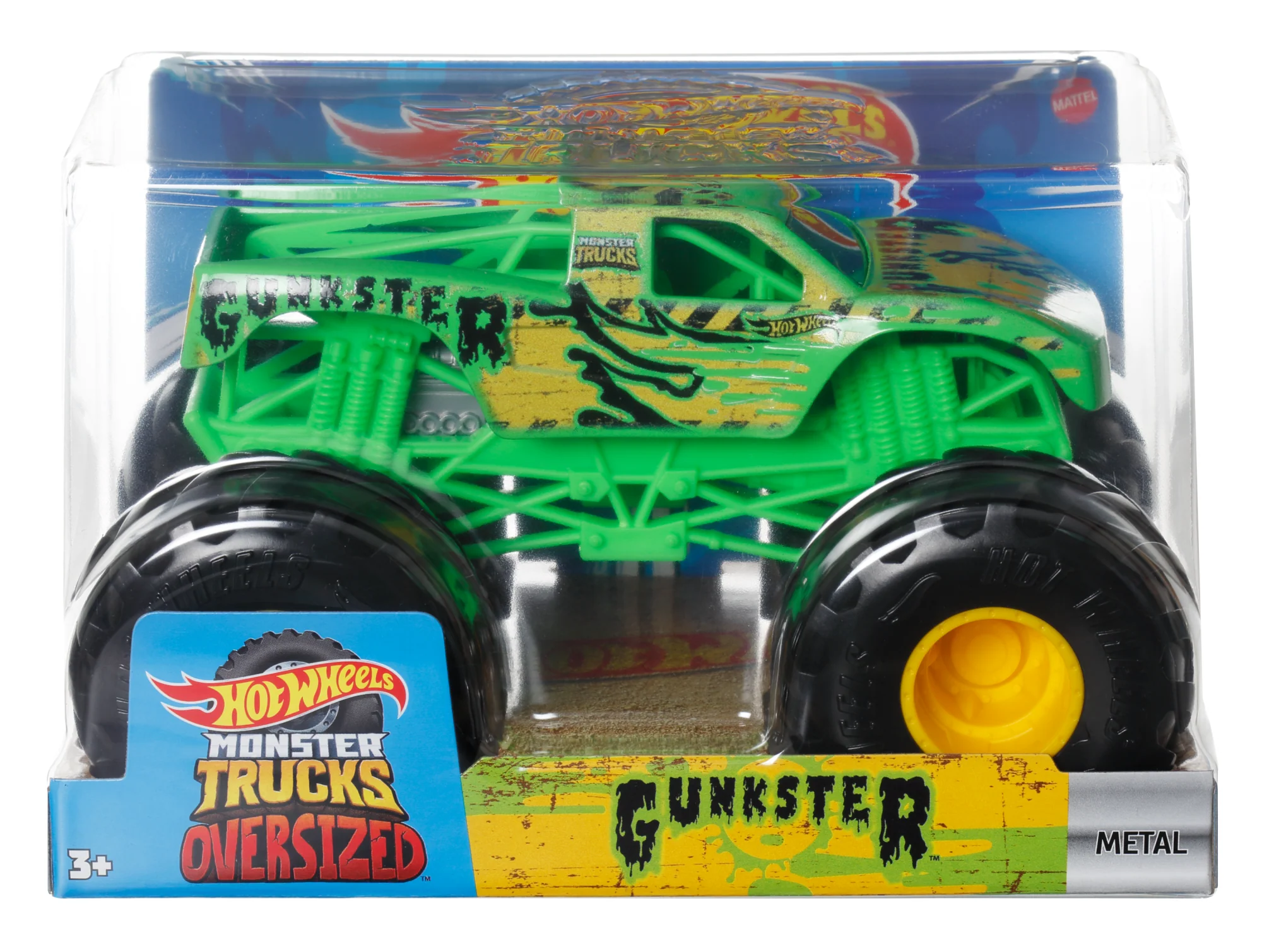 Hot Wheels Monster Trucks Ve��culo de Brinquedo Gunkster Escala 1:24