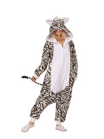 Zoe the Zebra Adult Union Suit