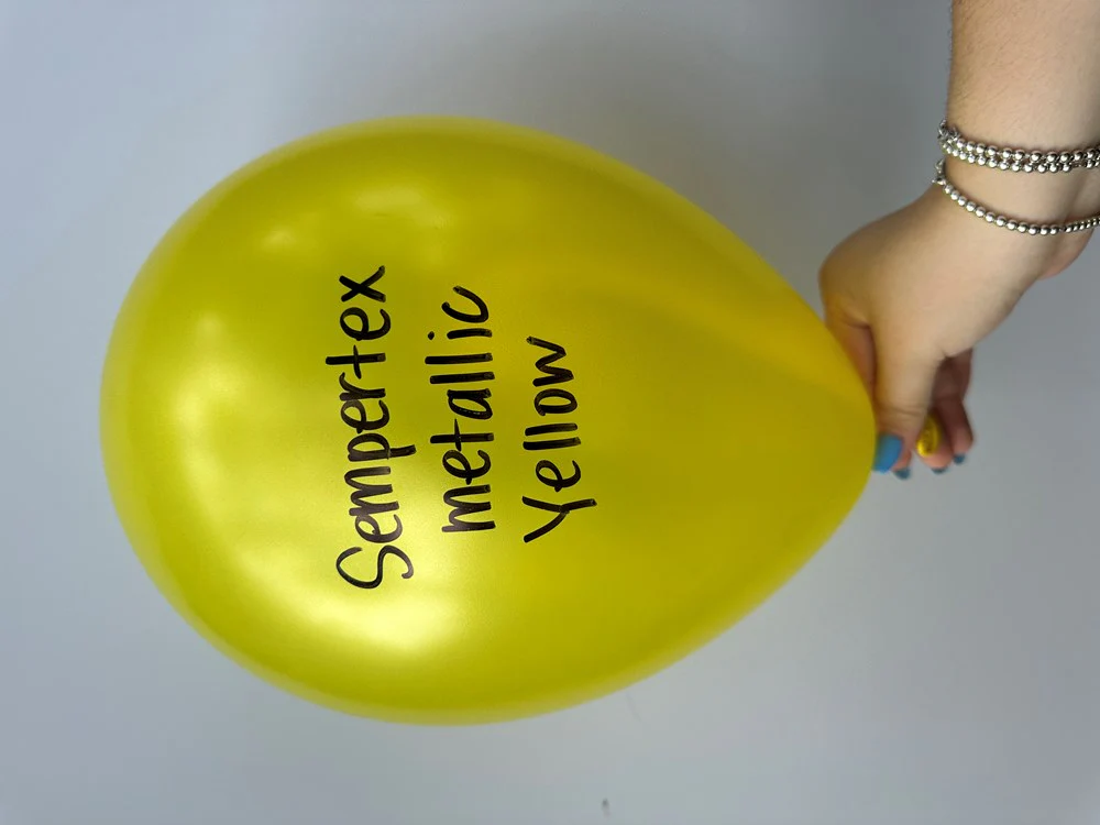 11 inch Sempertex Metallic Yellow Latex Balloons 100ct
