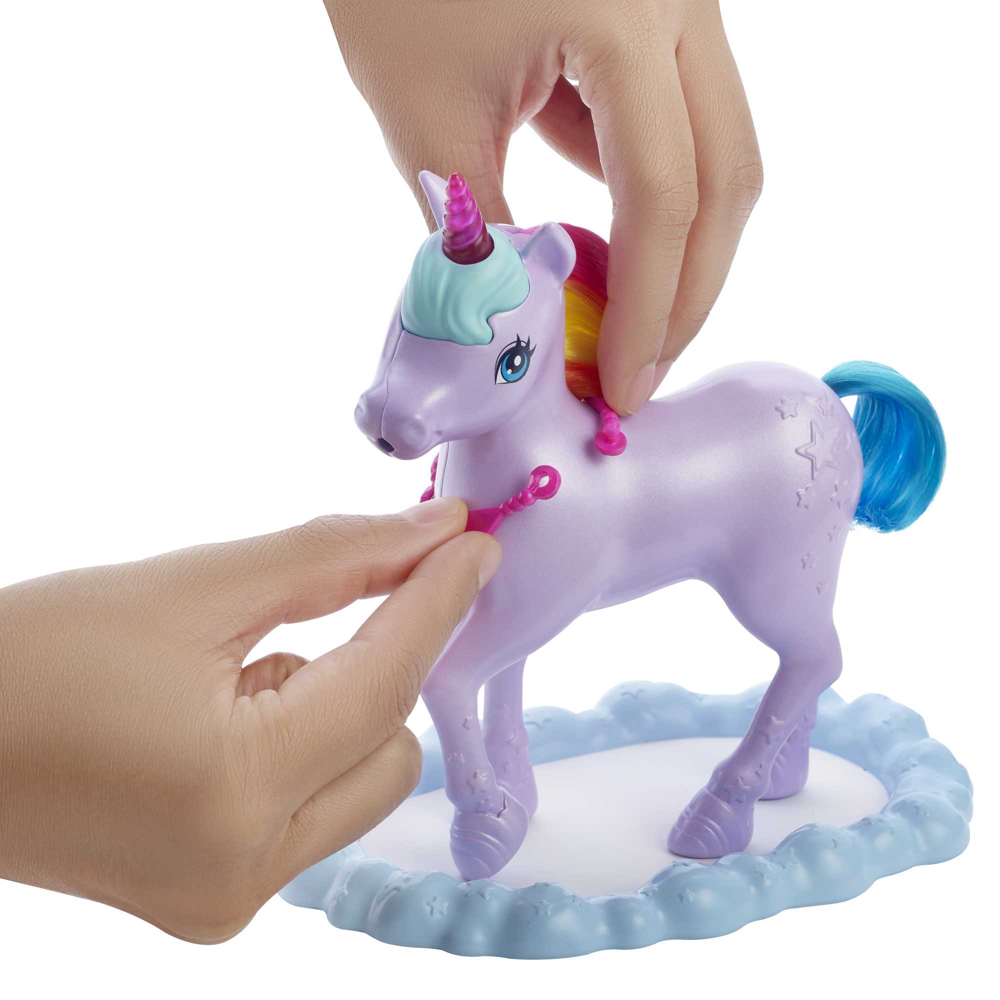 Barbie Dreamtopia Unicorn Pet Playset With Royal Fashion Doll, Unicorn Toy, Color Change, Potty Feature & 18 Accessories
