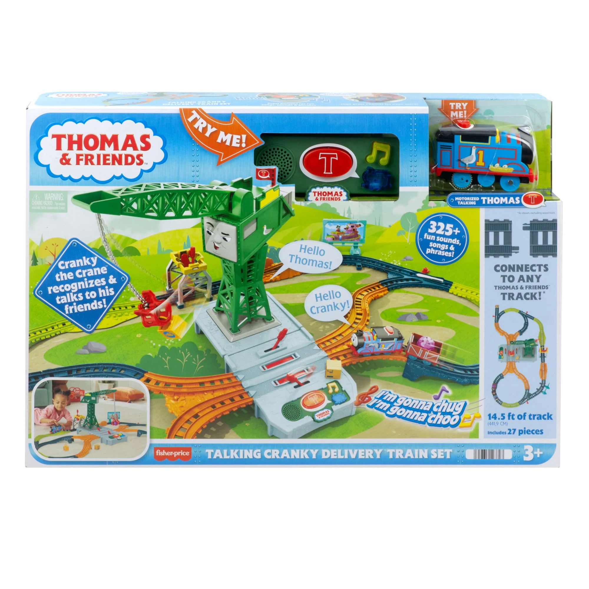 Thomas & Friends Talking Cranky Delivery Train Set With Songs Sounds & Phrases For Kids