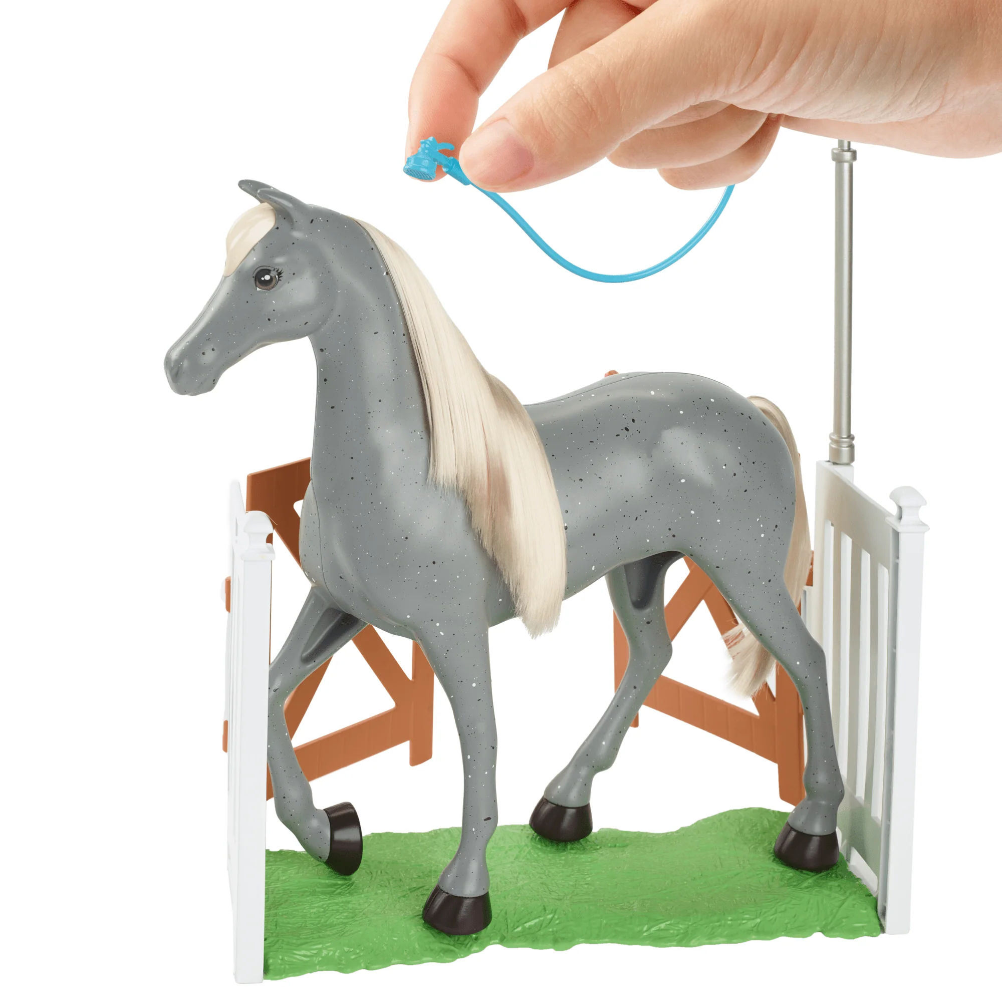 Barbie World Horse Stable Playset With Toy Horse, Jump, & Accessories, 7-Piece Set