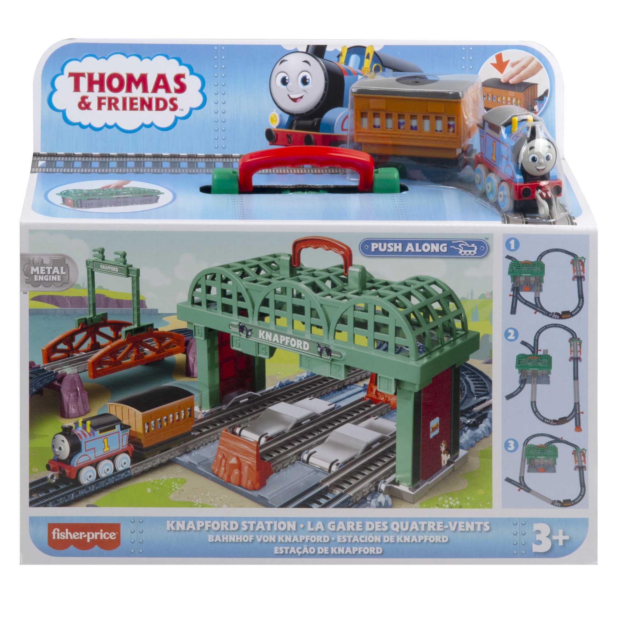Thomas & Friends Knapford Station Track & Diecast Train Set, 2-In-1 Playset & Storage Case