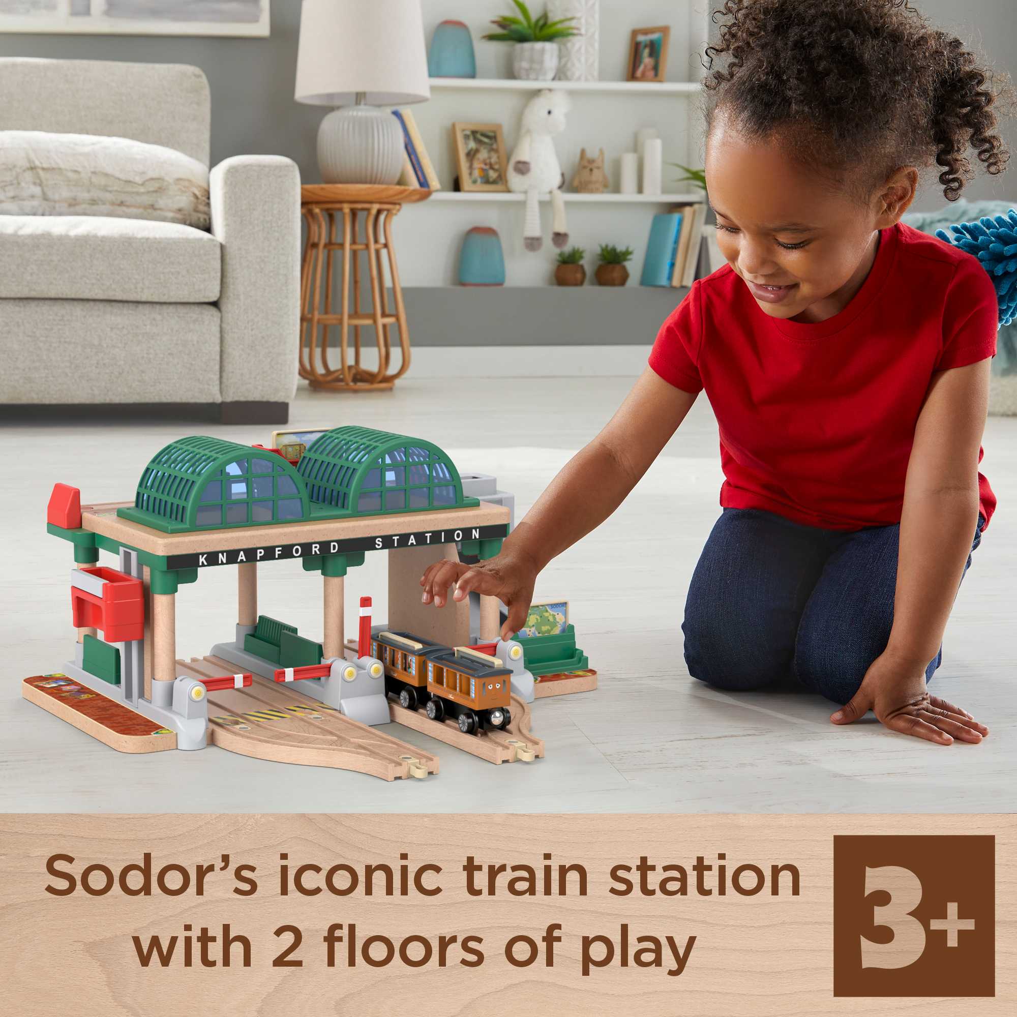 Thomas & Friends Wooden Railway Knapford Station Passenger Pickup Playset