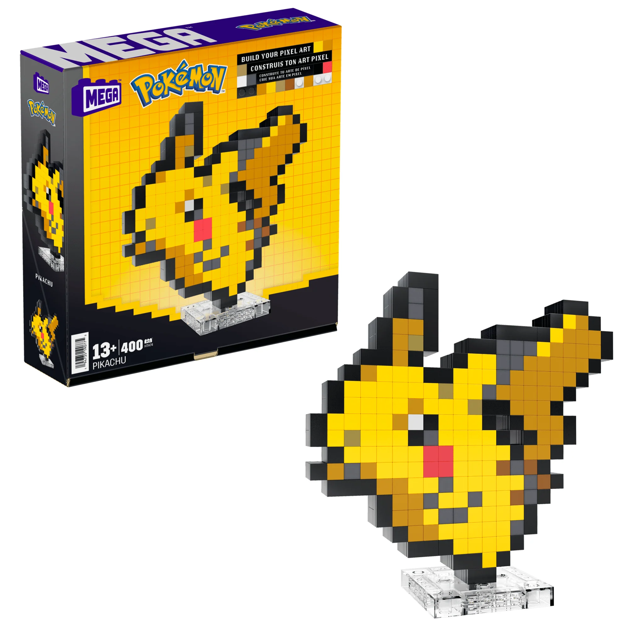 MEGA Pok��mon Pikachu Building Toy Kit (400 Pieces) Retro Set For Collectors