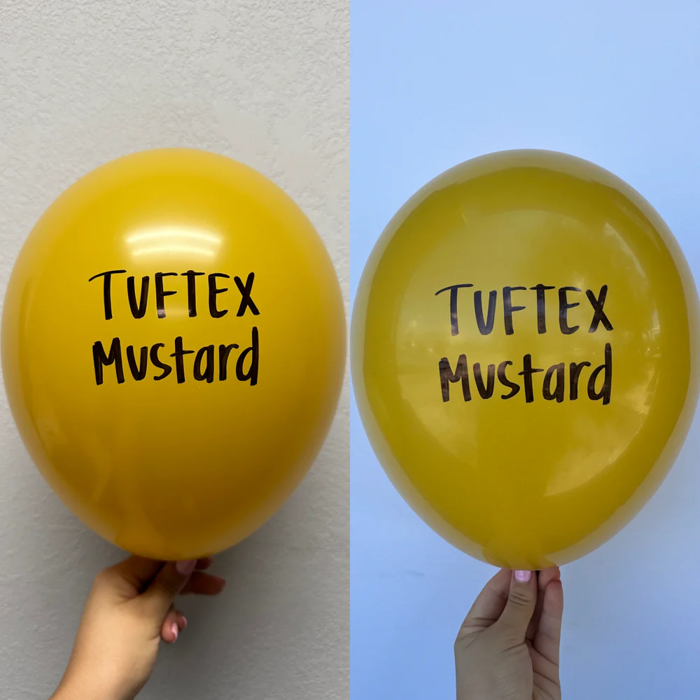 Tuftex Mustard 17 inch Latex Balloons 50ct