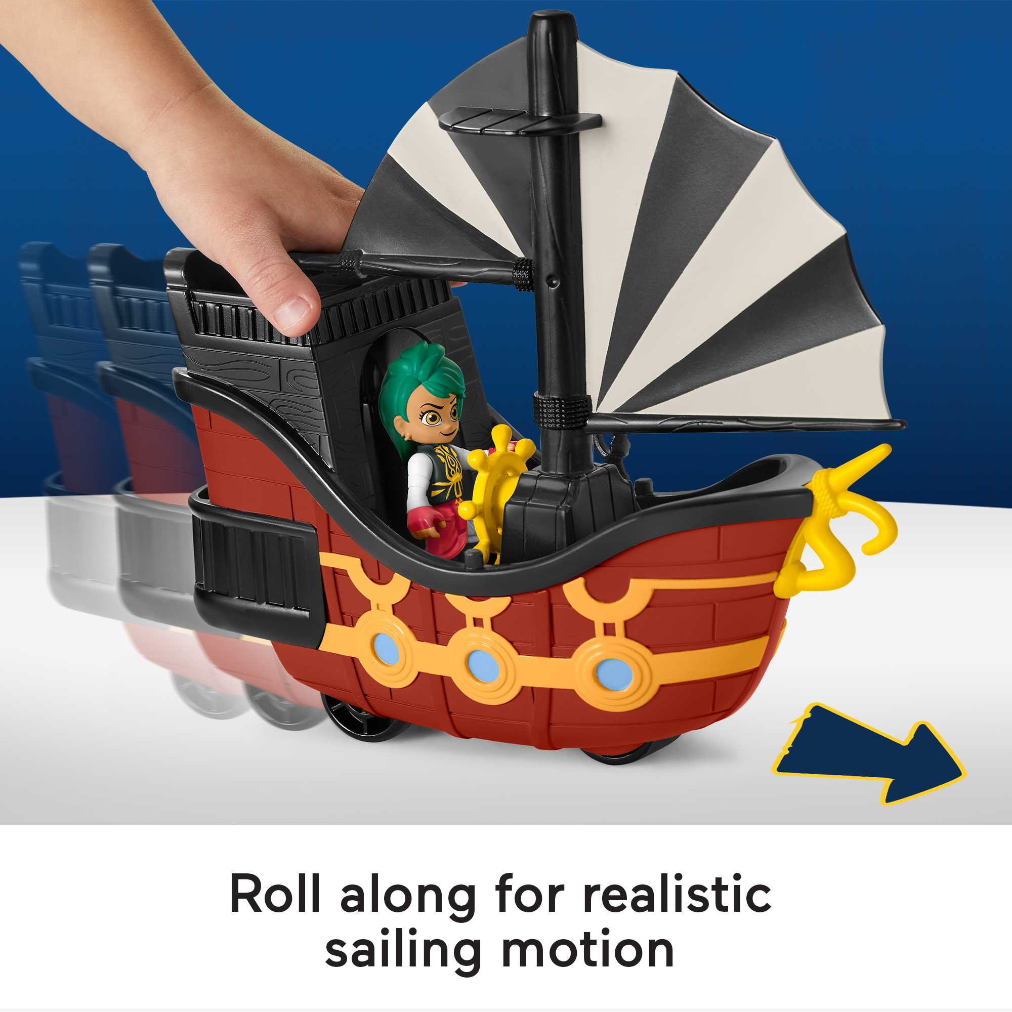 Fisher-Price Santiago Of the Seas Bonnie Bones Figure & El Calamar Pirate Ship Set, 3 Pieces