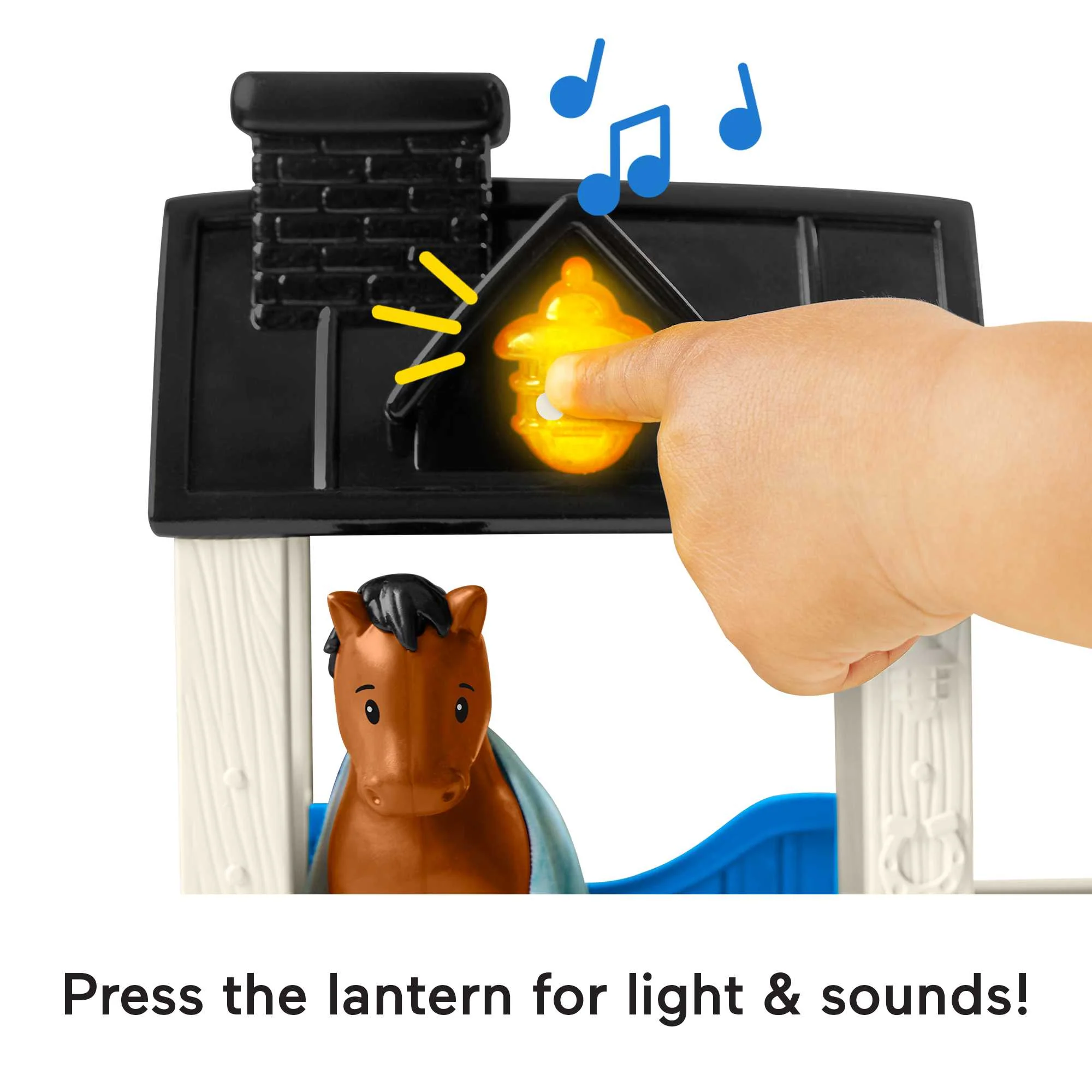 Fisher-Price Little People Stable Playset With Light Sounds And Horse Figure, Toddler Toy