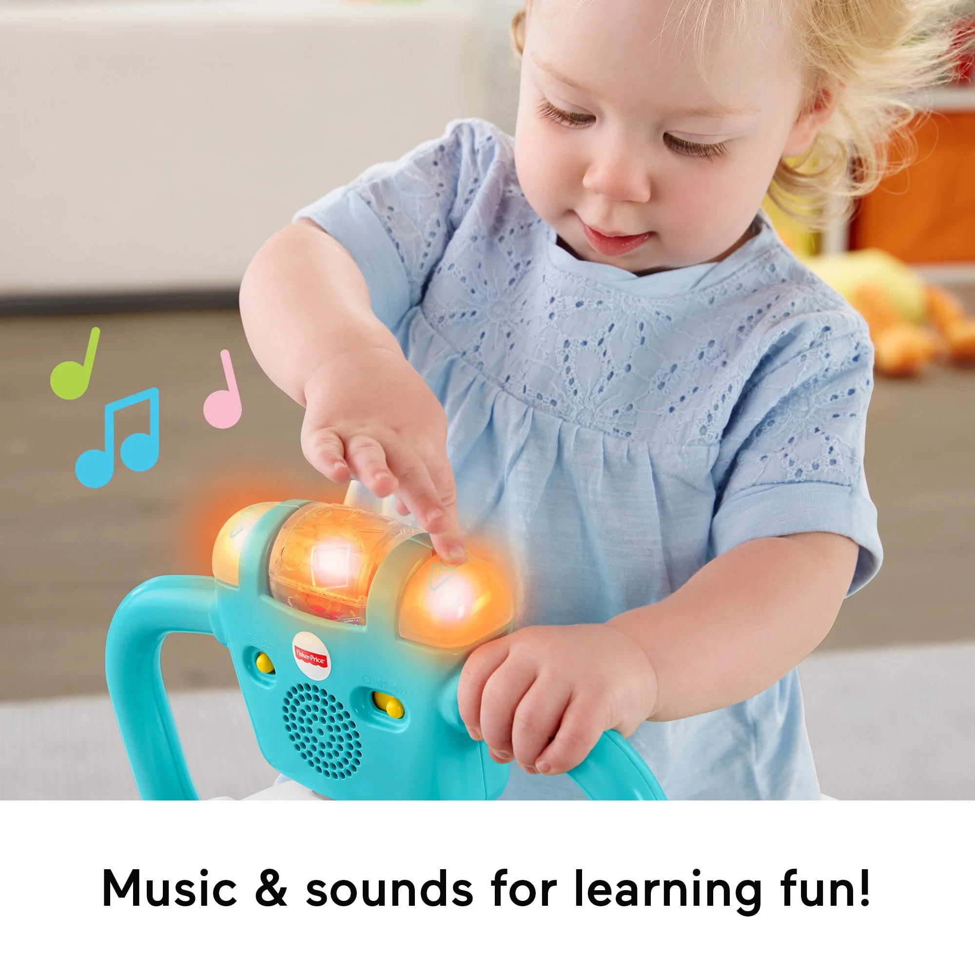 Fisher-Price Bounce And Spin Puppy, Stationary Musical Ride-On Toy