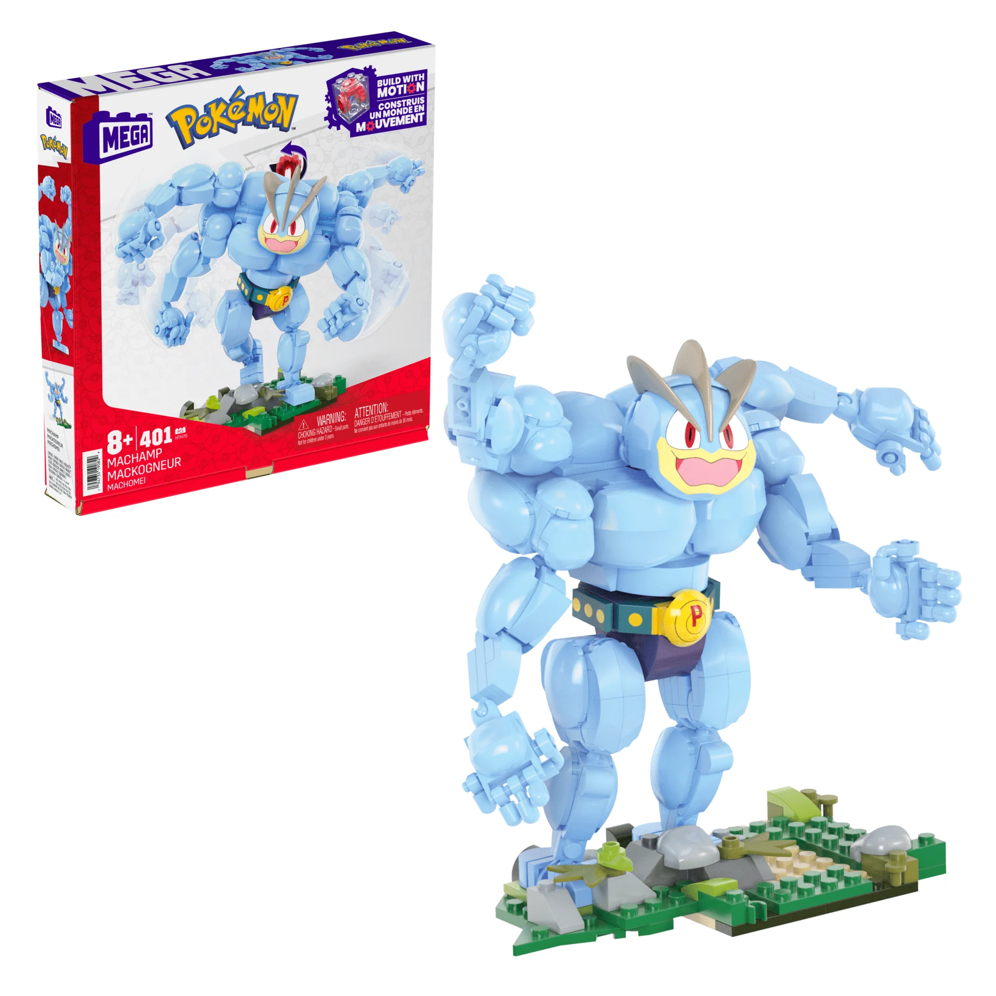 MEGA Pok��mon Machamp Building Toy Kit (401 Pieces) With 1 Poseable Figure For Kids