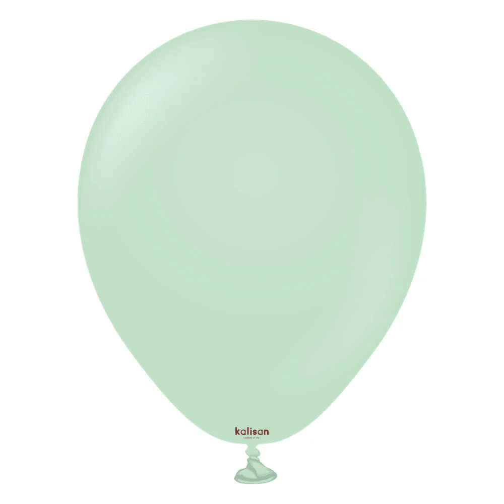 5 inch Kalisan Macaron Green Latex Balloons 100ct