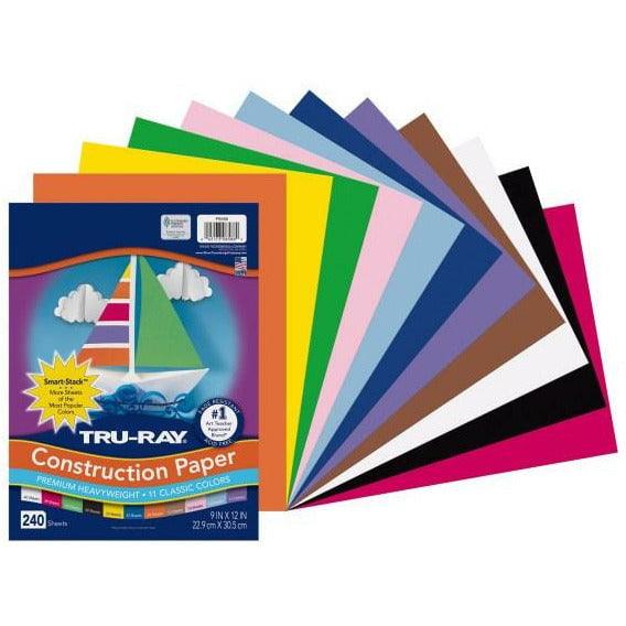 Tru-Ray 9in x 12in Construction Paper Stack 240 Sheets