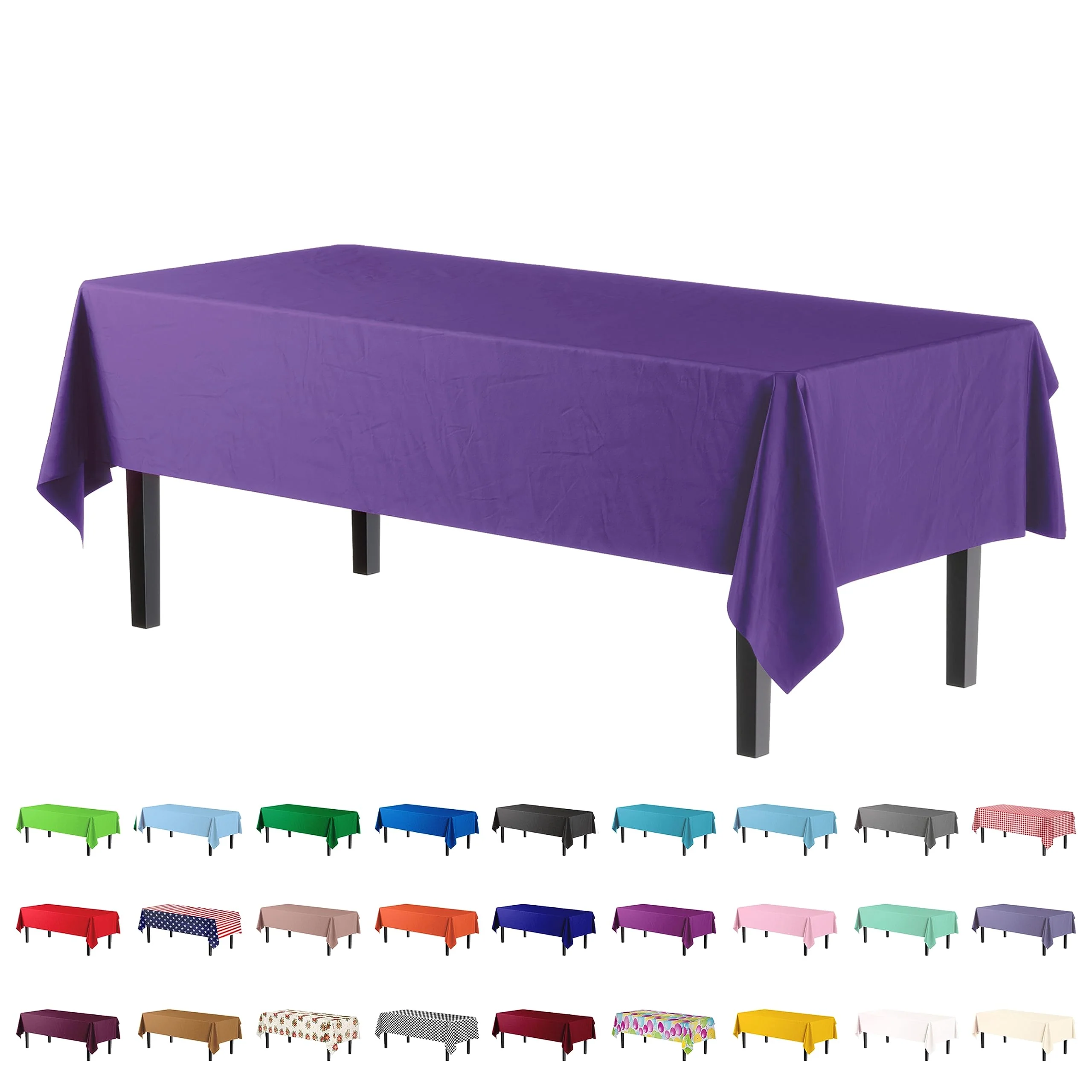 Purple Plastic Table Cover