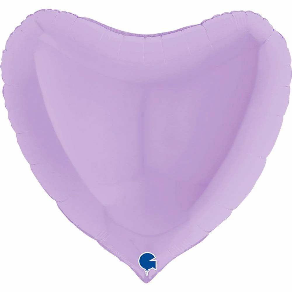 Grabo Lilac Matte Heart 36in Foil Balloon