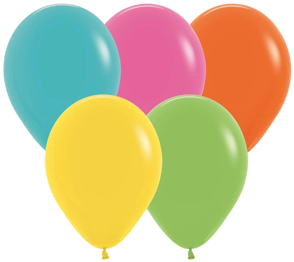 11 inch Sempertex Tropical Assortment Latex Balloons 100ct