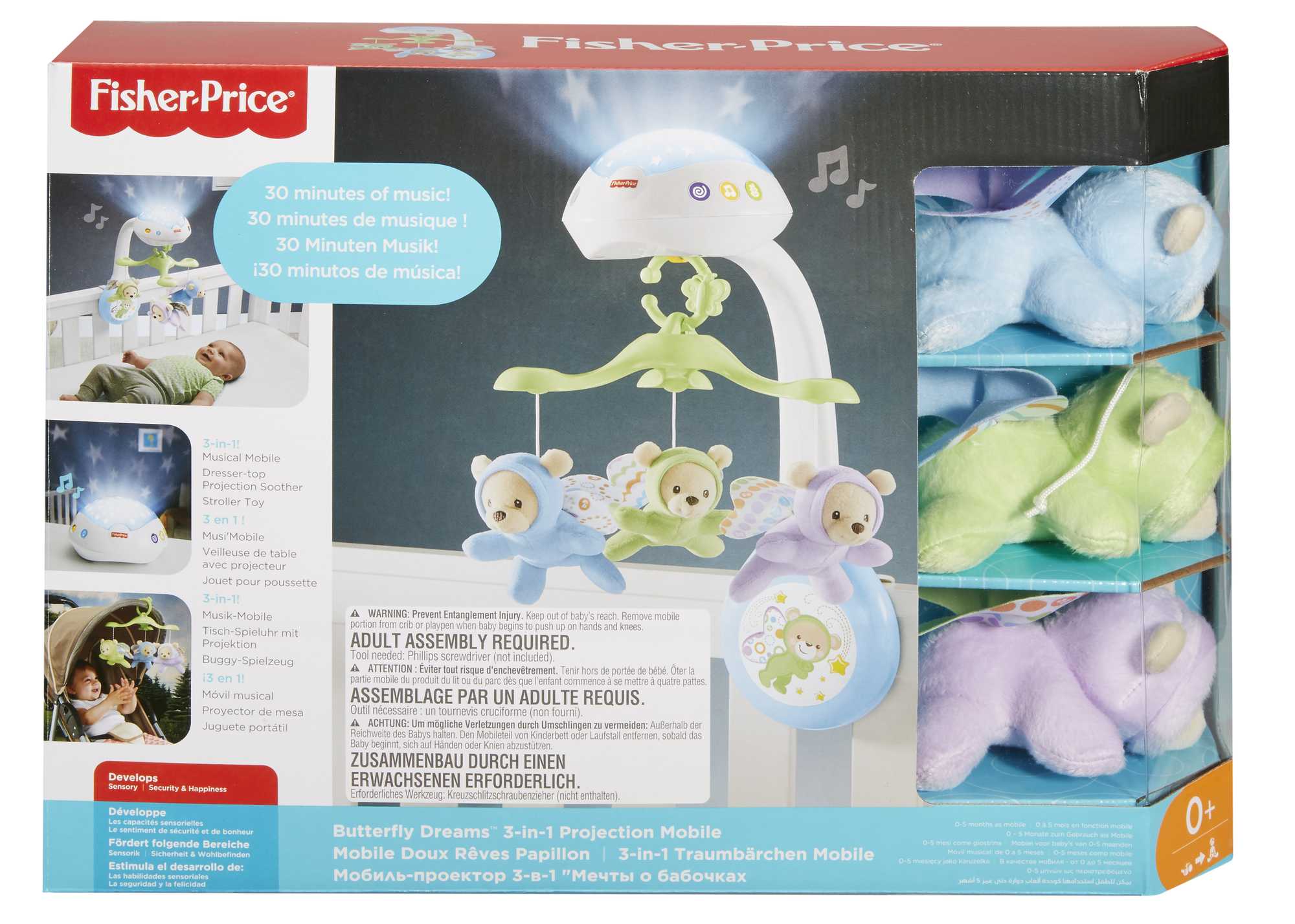 Fisher-Price Butterfly Dreams 3-in-1 Projection Mobile Crib Toy
