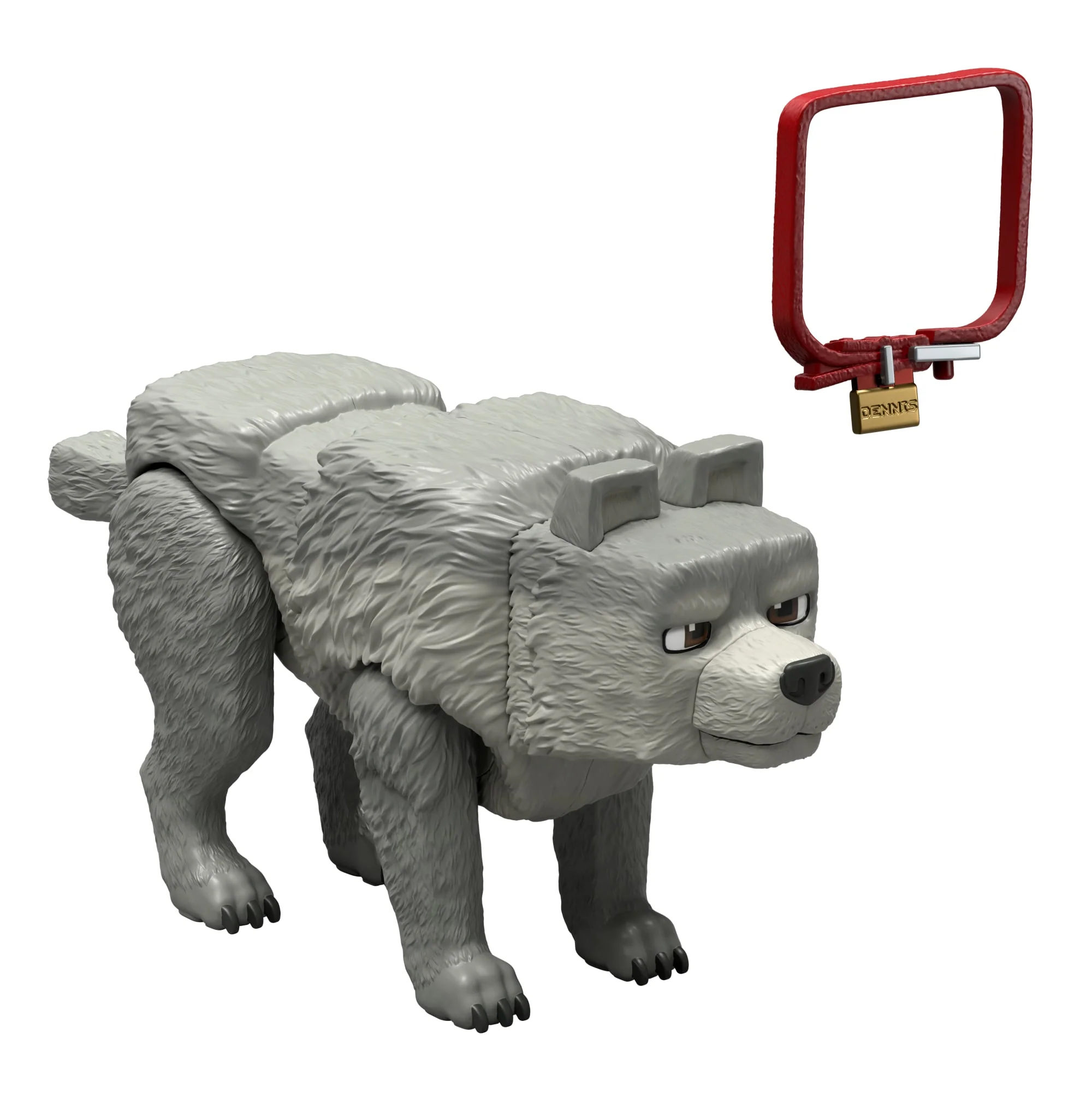 Minecraft Dennis The Wolf Action Figure & Accessories, 3.25-inch Toy Set inspired By A Minecraft Movie