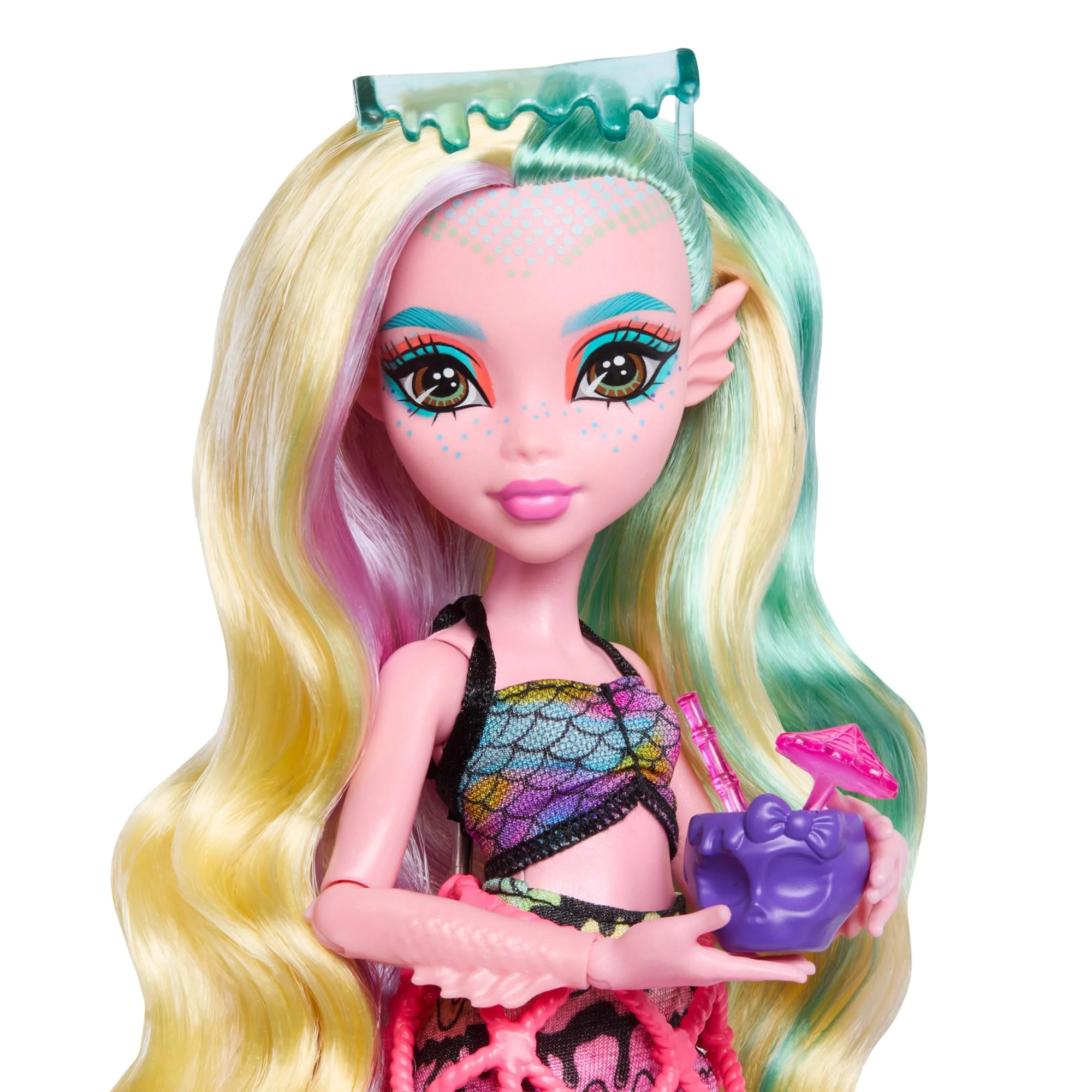 Monster High Lagoona Blue Fashion Doll And Playset, Scare-Adise Island Snack Shack With Food Accessories