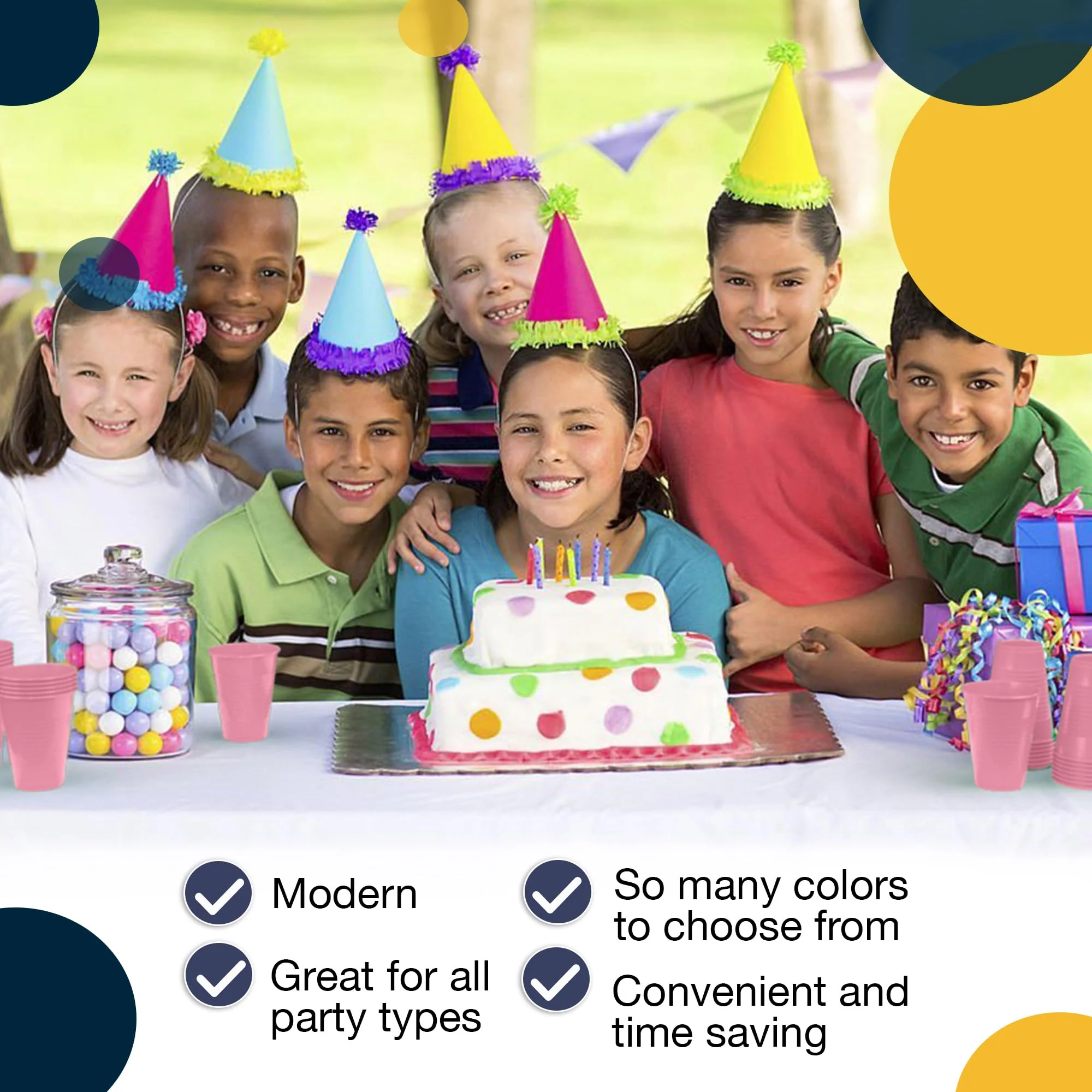 12 Oz. Pink Plastic Cups | 50 Count