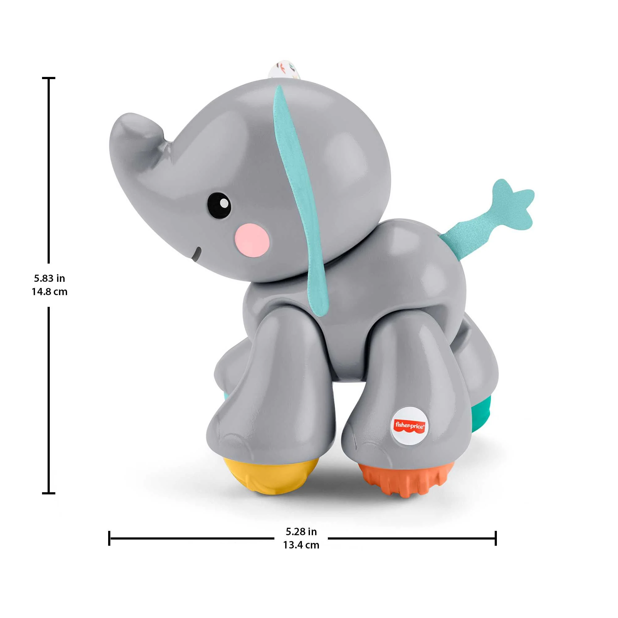 Fisher-Price Elephant Clicker Pal Infant Fine Motor Toy For Sensory Play Ages 6+ Months