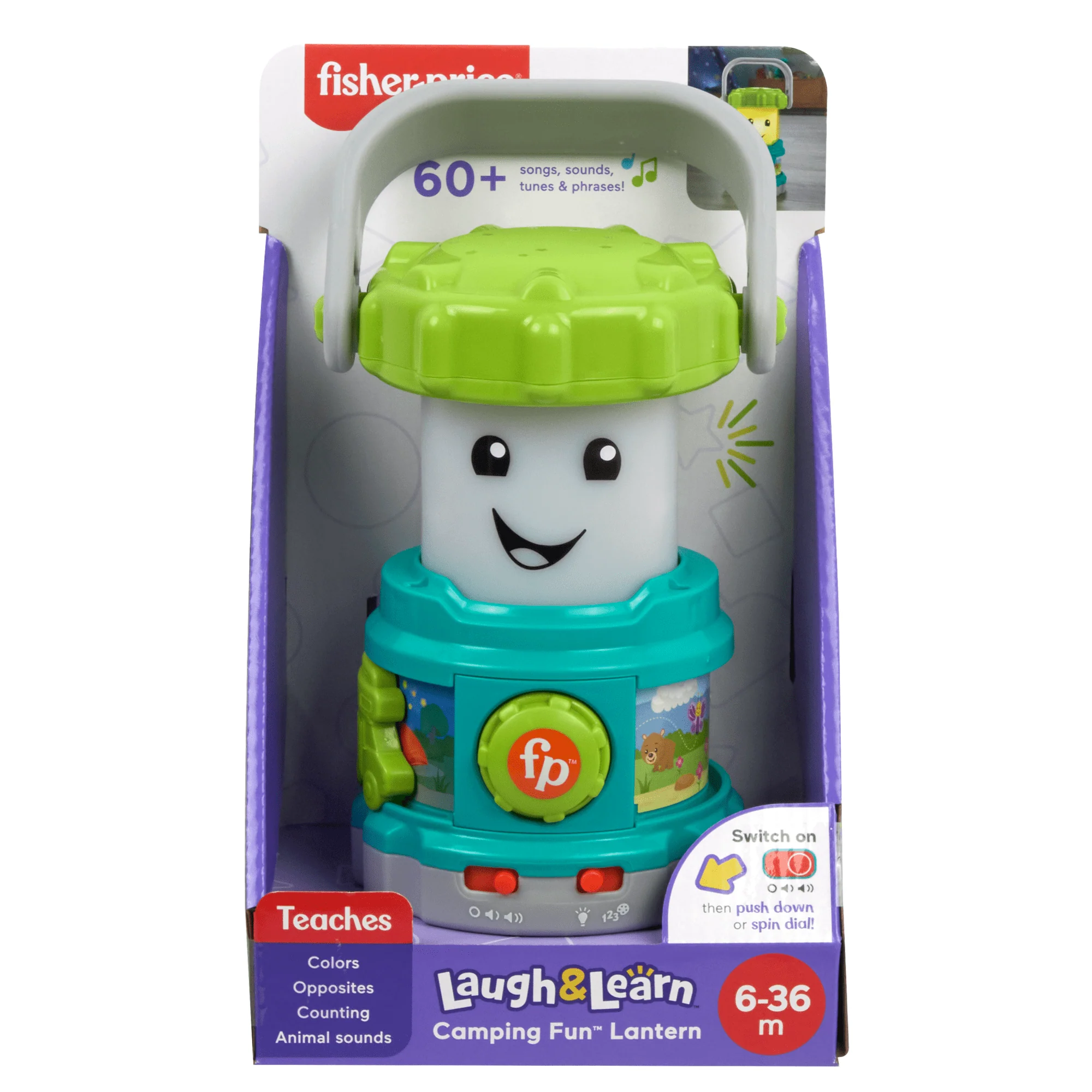 Fisher-Price Laugh & Learn Camping Fun Lantern Baby & Toddler Learning Toy With Lights & Music