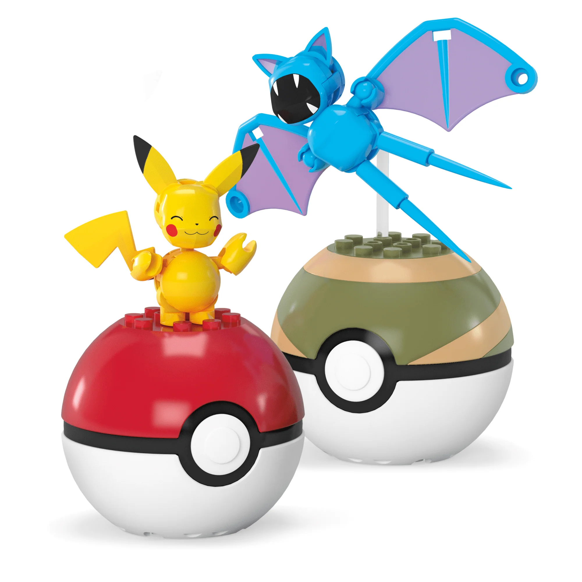 MEGA Pok��mon Pikachu & Zubat Building Toy Kit, 2 Action Figures (40 Pieces) For Kids
