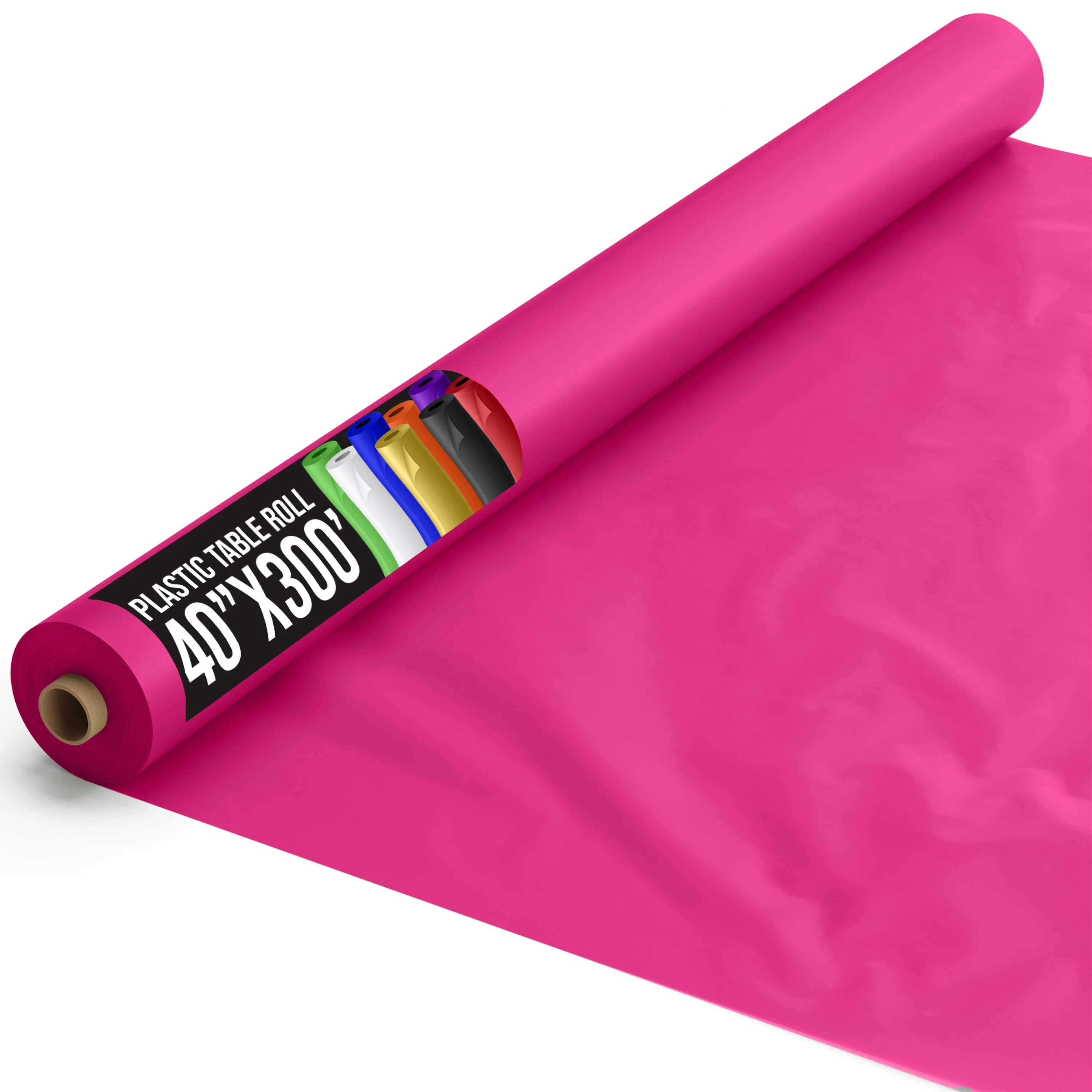40 In. x 300 Ft. Premium Hot Pink Table Roll