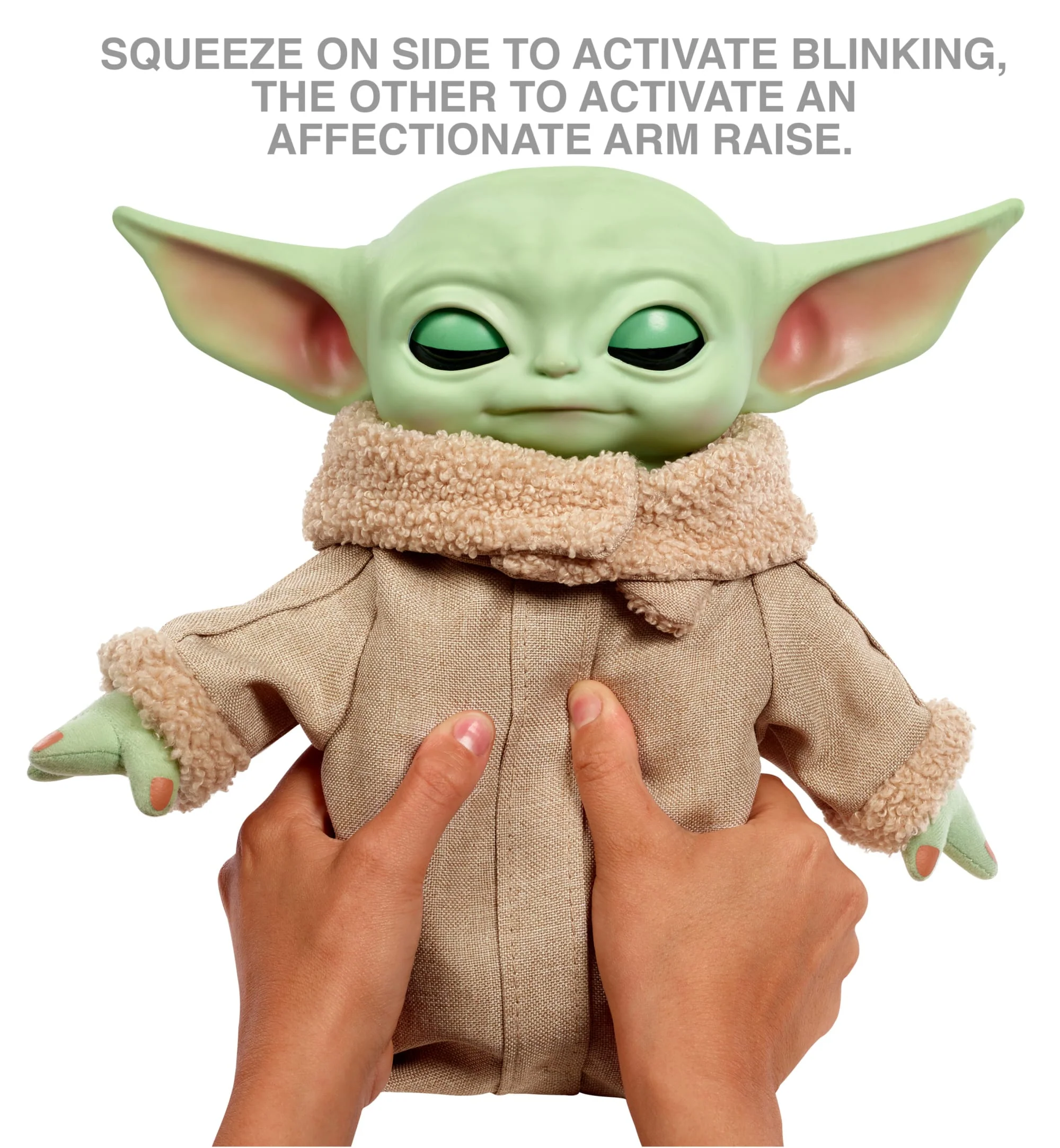 Star Wars Grogu Squeeze & Blink With Sounds Plush, Collectible Gift