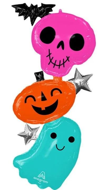 Anagram Colorful and Creepy Halloween Characters 53in Foil Balloon