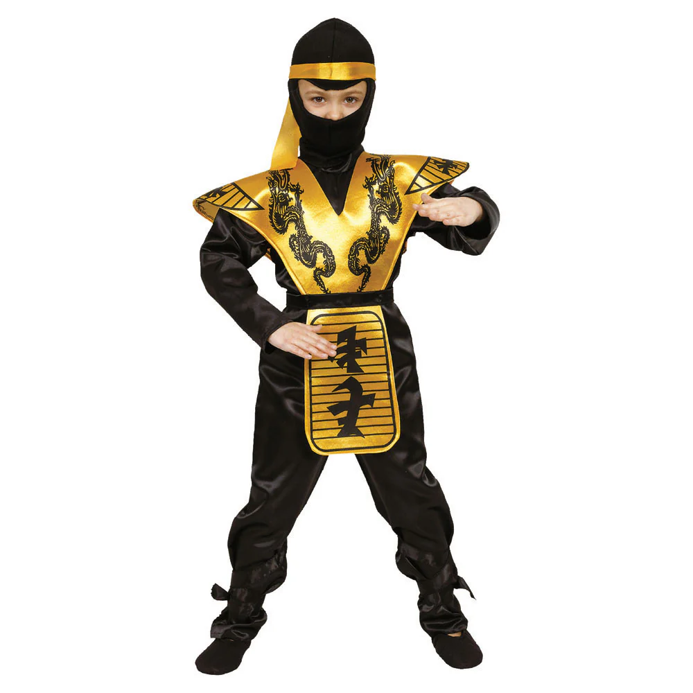 Gold Ninja Costume For Kids
