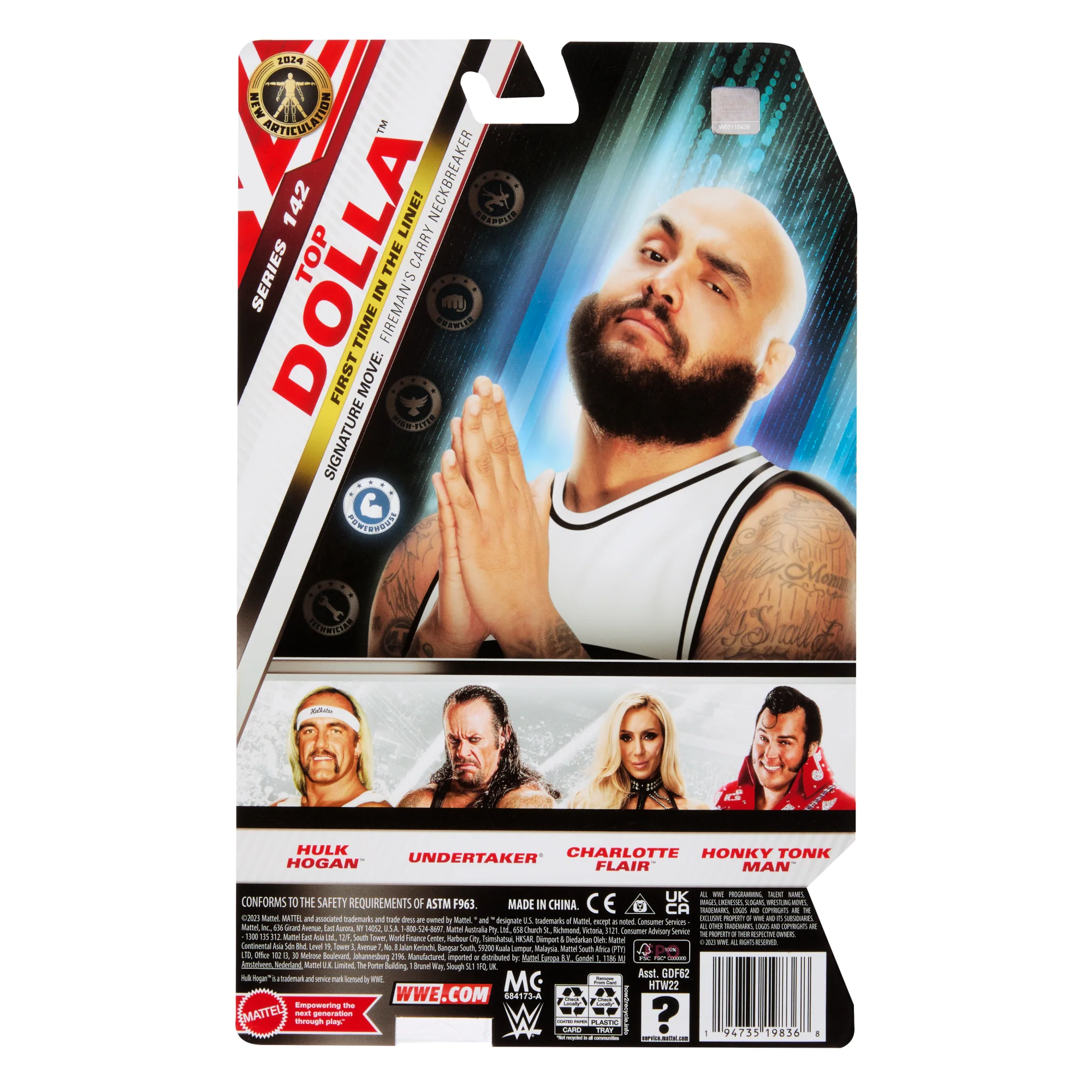 WWE Top Dolla Action Figure, 6-inch Collectible Superstar With Articulation & Life-Like Look