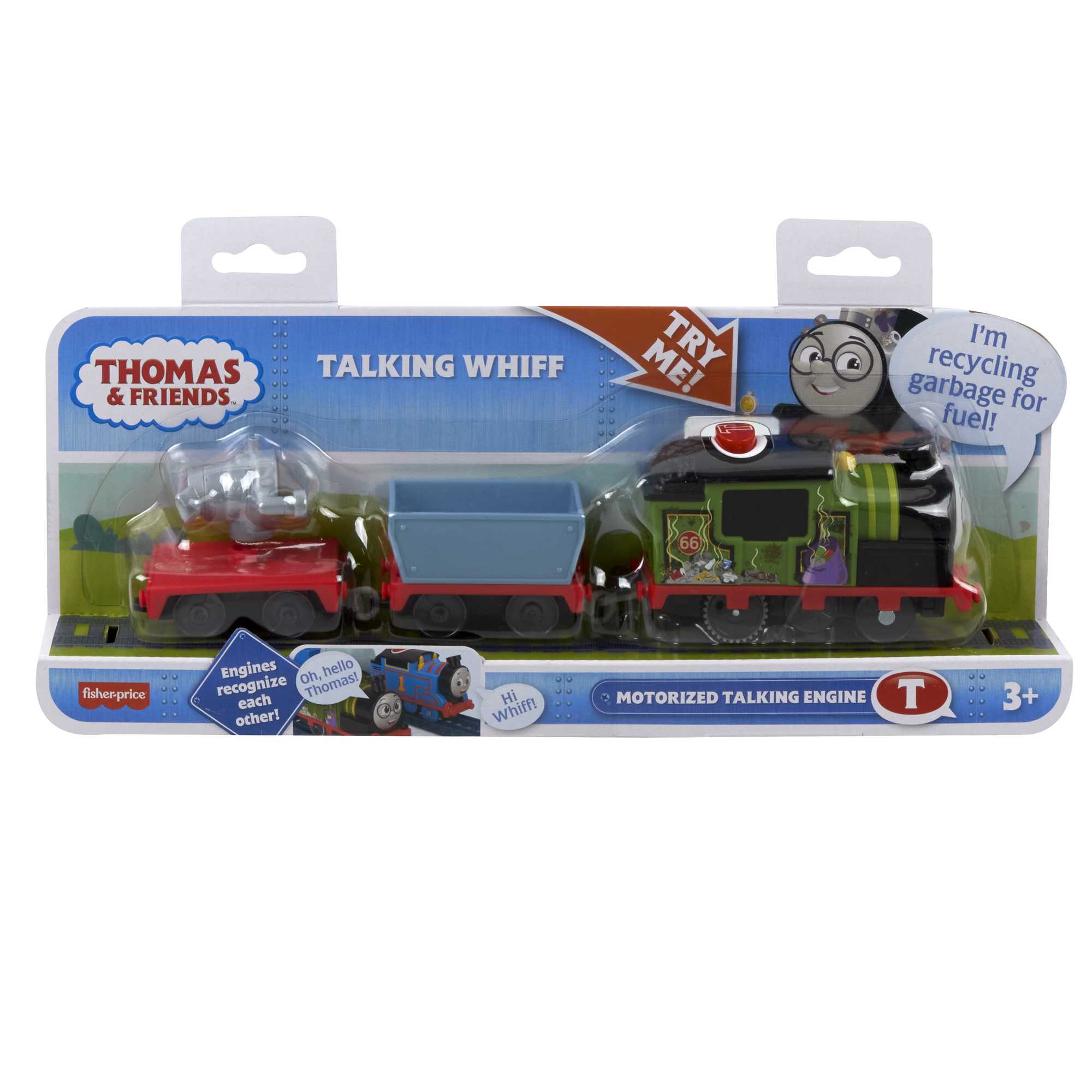 Thomas & Friends Talking Whiff Toy Train, Motorized Engine With Phrases & Sounds