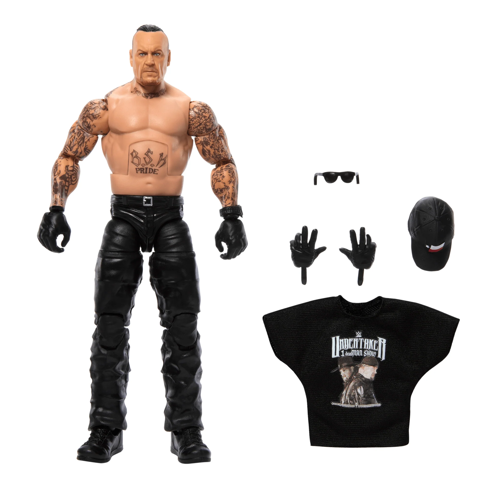 WWE Elite Undertaker Action Figure, 6-inch Collectible Superstar With Articulation & Accessories