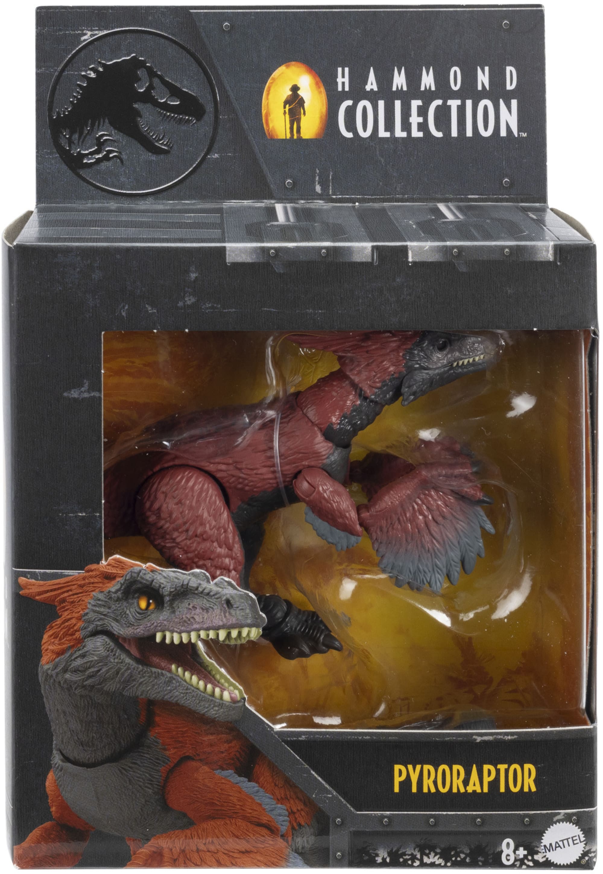Jurassic World Hammond Collection Pyroraptor Dinosaur Action Figure With 14 Articulations