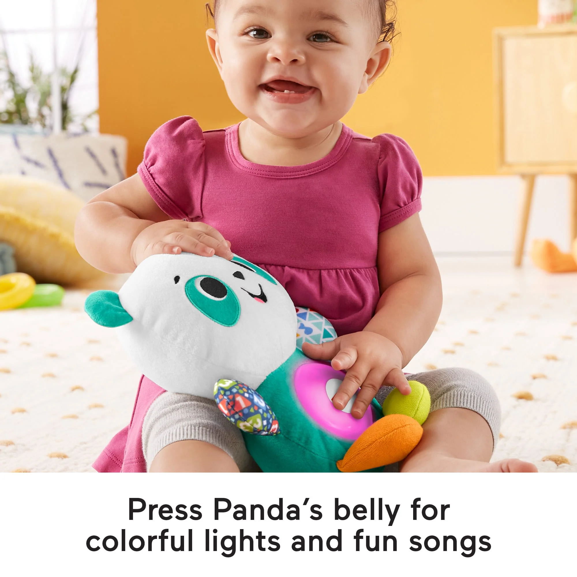 Fisher-Price Linkimals Play Together Panda interactive Musical Plush Toy For infant & Toddler