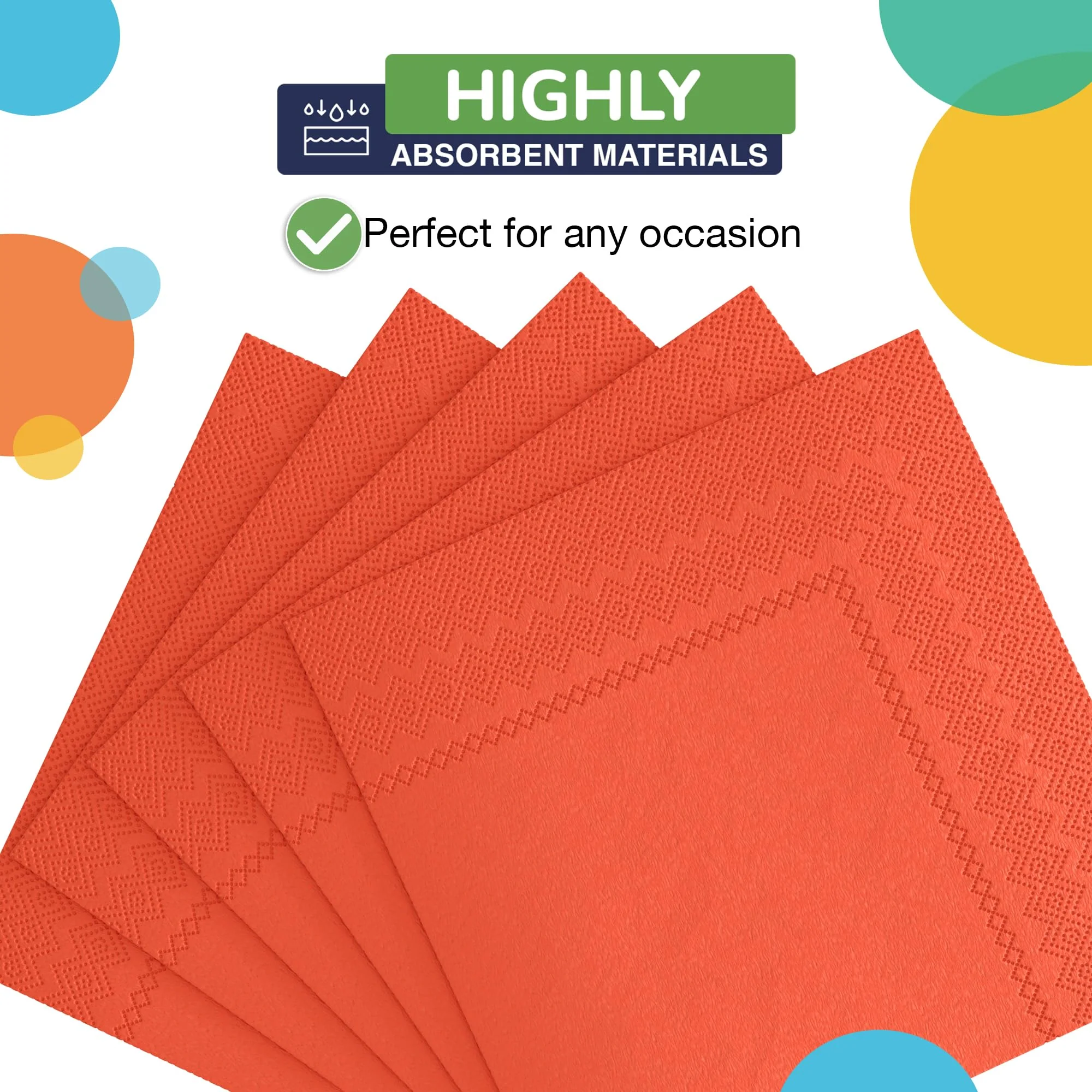 Orange Luncheon Napkins | 50 Count