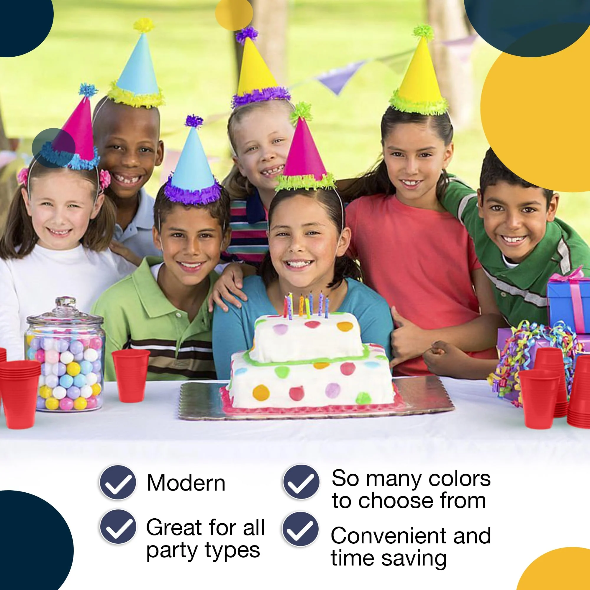 12 Oz. Red Plastic Cups | 50 Count