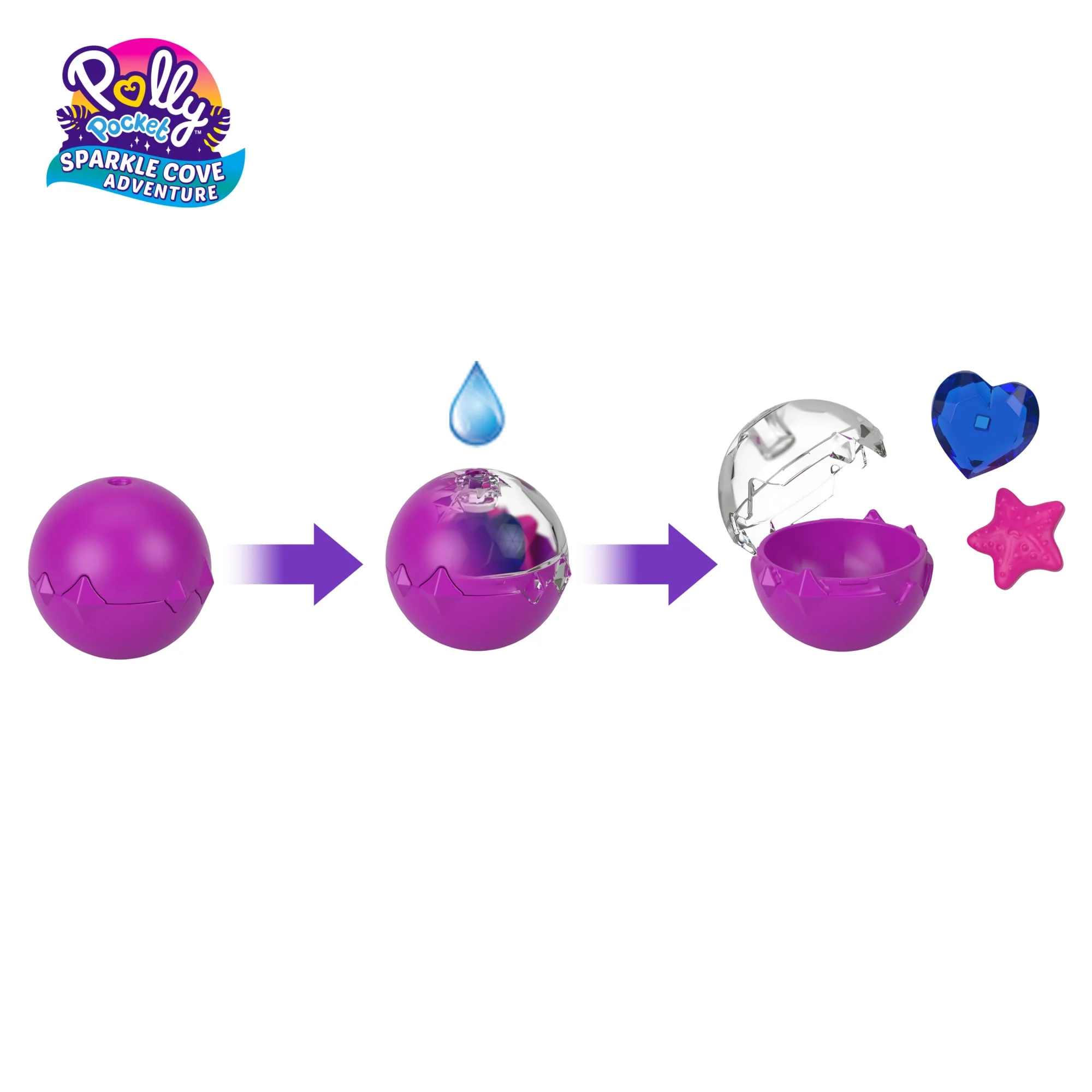 Polly Pocket Sparkle Cove Adventure Underwater Lagoon Compact Playset With Micro Doll & Accessories