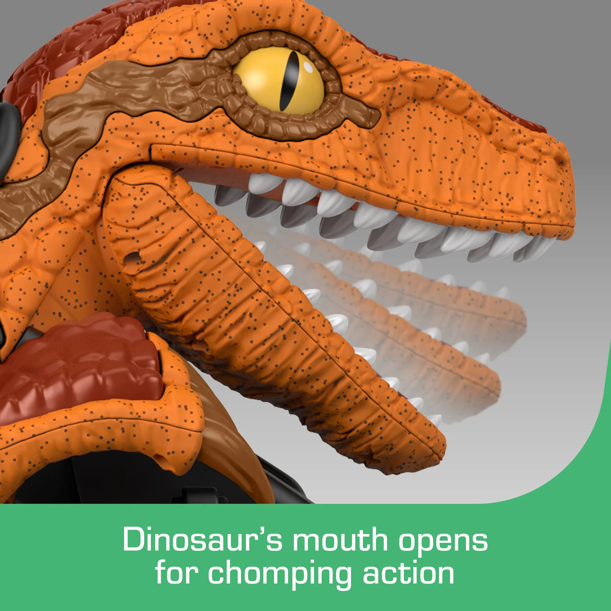 Power Wheels Jurassic World Dino Racer Battery-Powered Ride-On ATV Dinosaur Toy, Orange