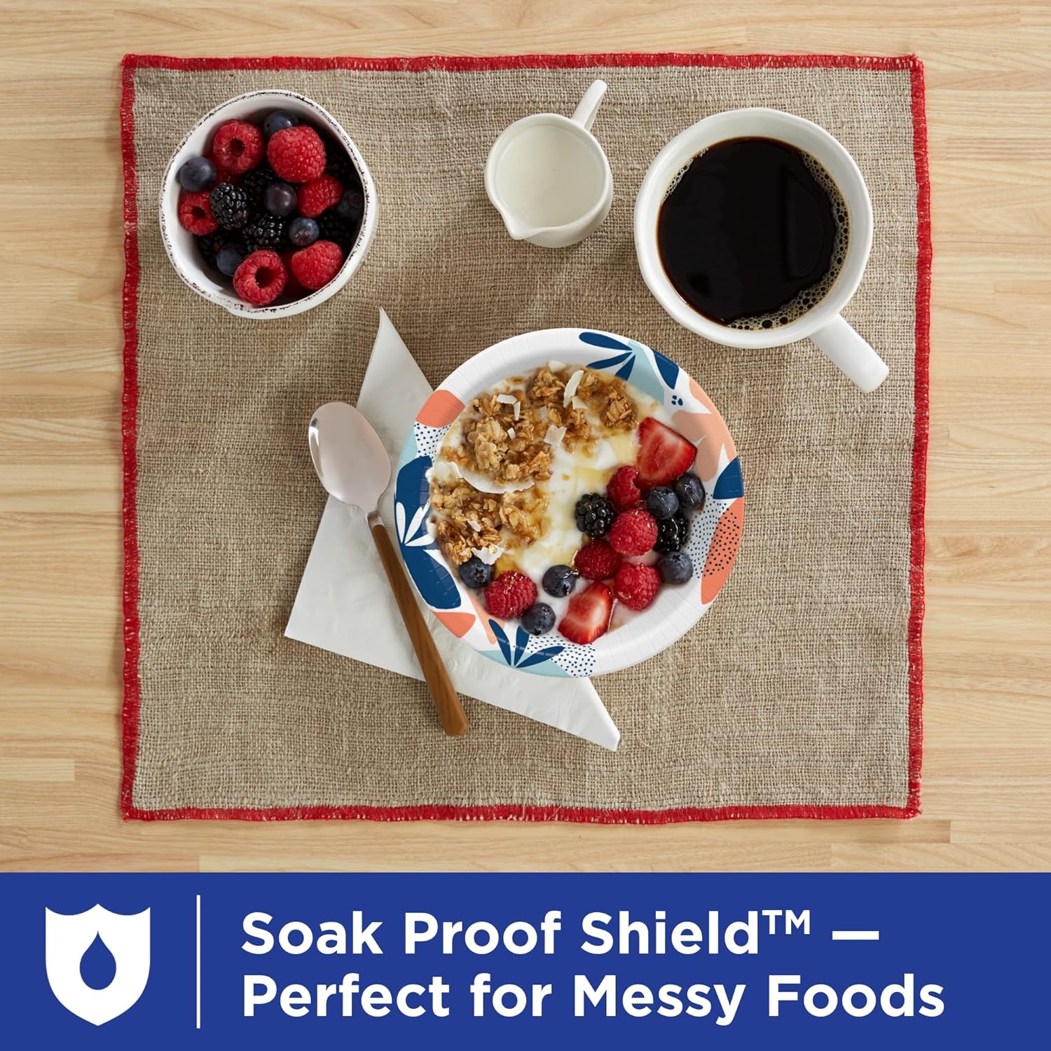 Dixie Small Paper Bowls, 10 Oz, 36 Count (Pack of 8), Microwave-Safe, Soak-Proof, Disposable Bowls Great For Snacks, Dessert, And Light Lunch Meals