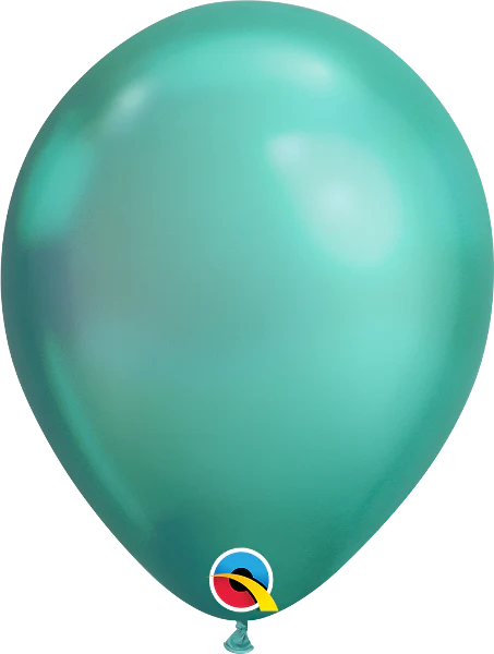 11in Qualatex Chrome Green Latex Balloon 100ct