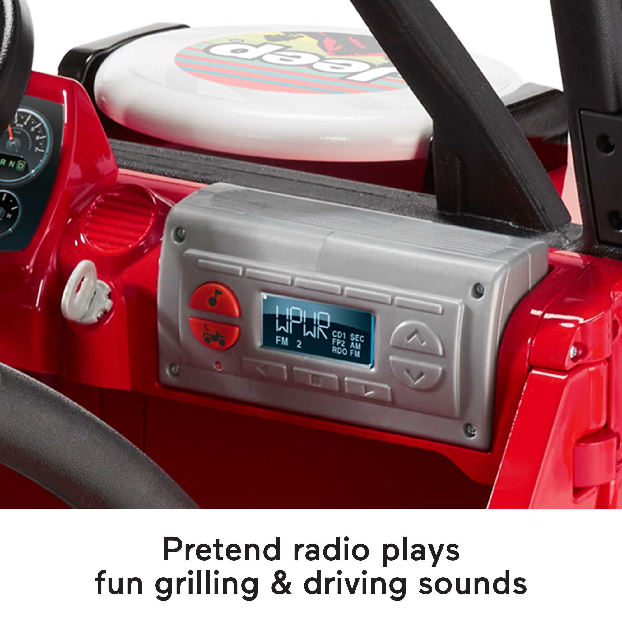 Power Wheels BBQ Fun Jeep Wrangler Battery-Powered Ride-On Toy