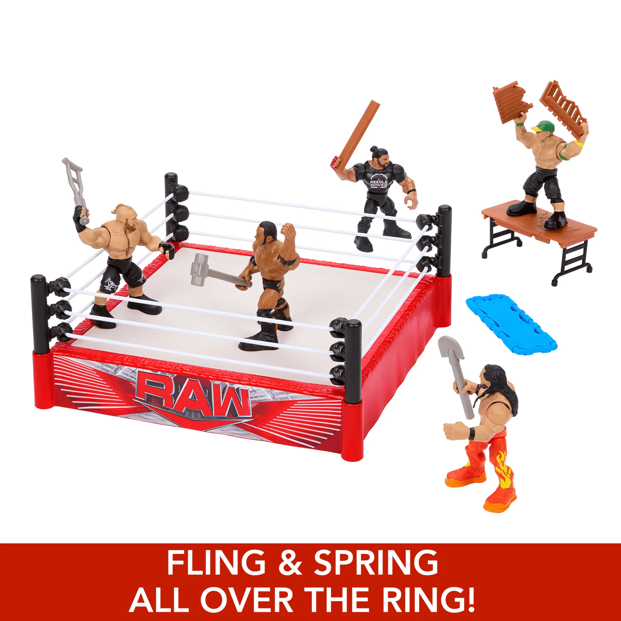 WWE Action Figure Playset Knuckle Crunchers Rebound Ring